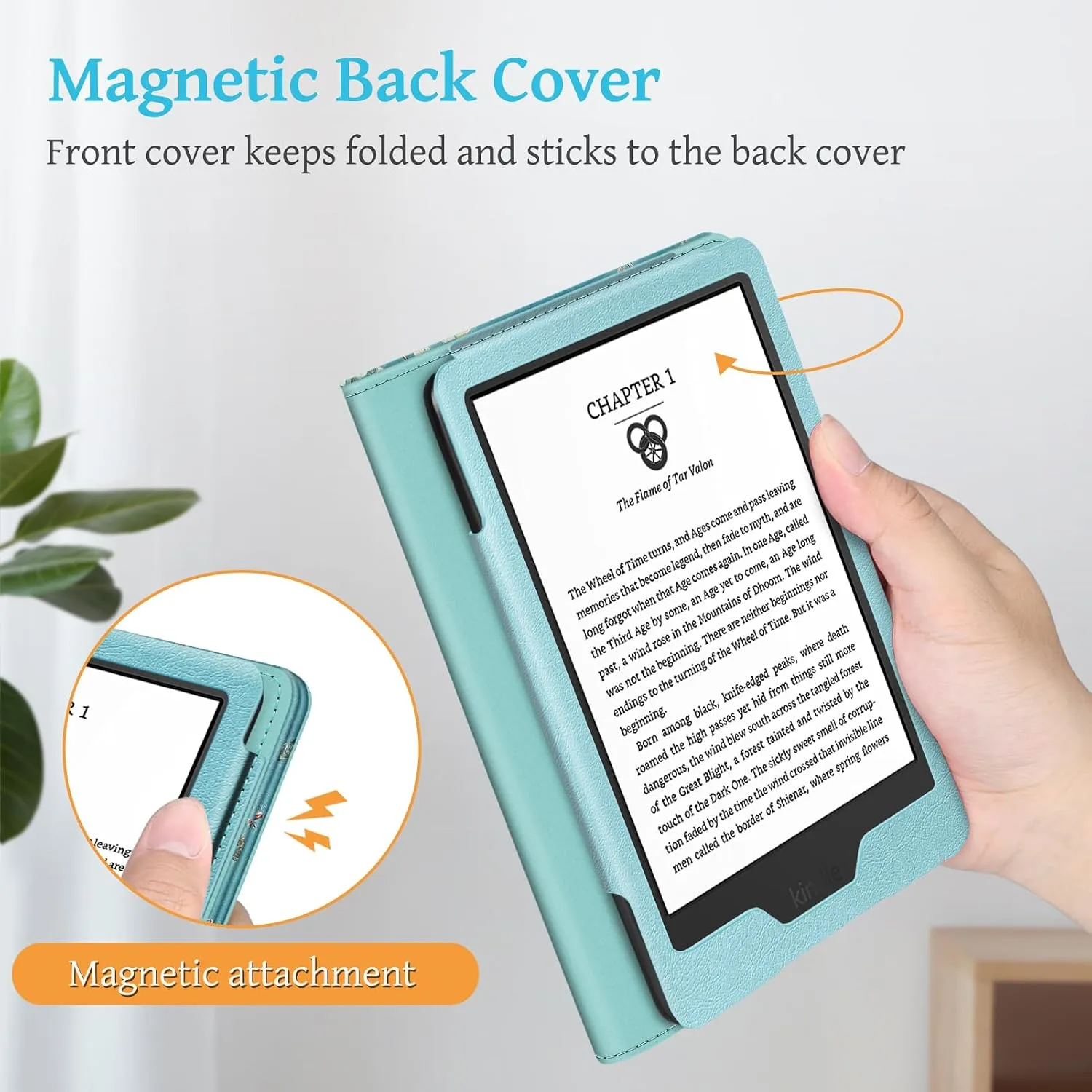 Fintie Stand Case for 6" Kindle 11th Generation 2024/2022, Blossom