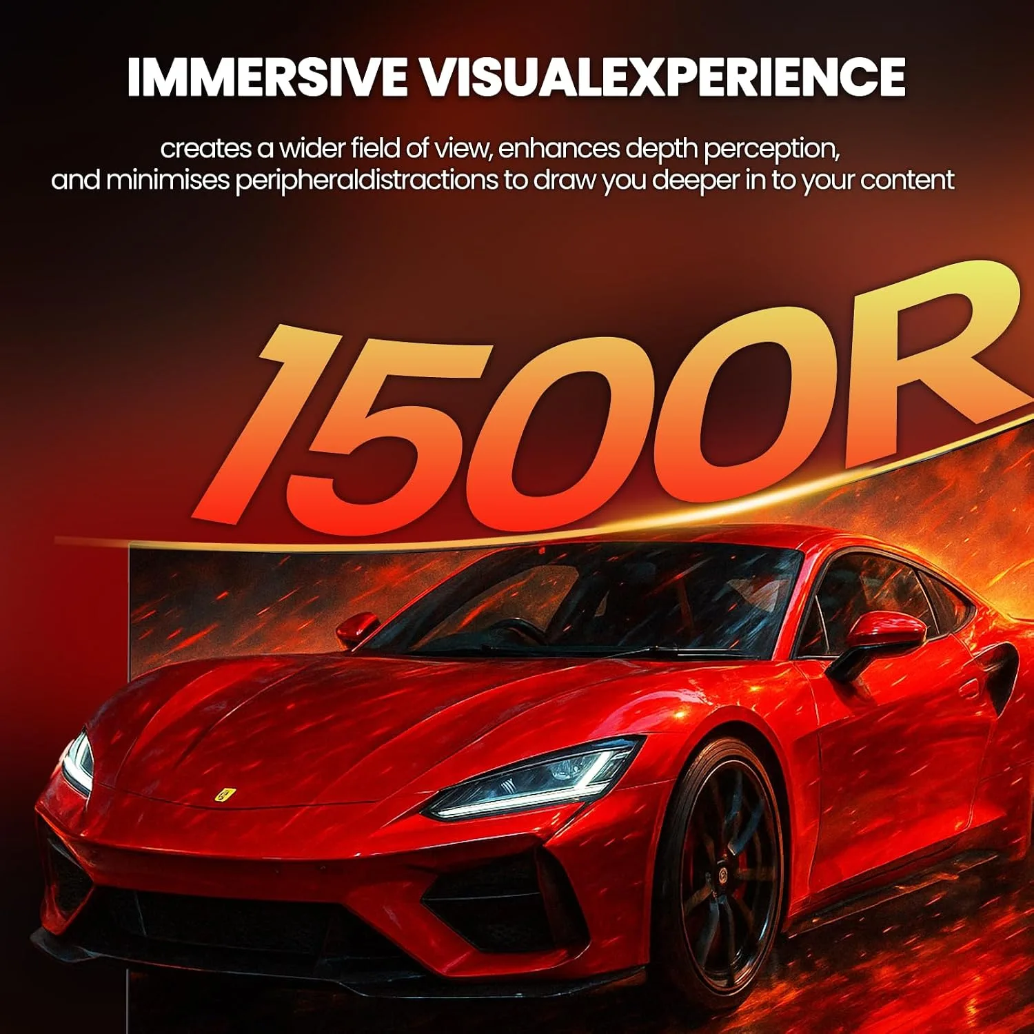 CRUA 32" 4K UHD 160Hz Curved Gaming Monitor, 1500R, AMD FreeSync, Black