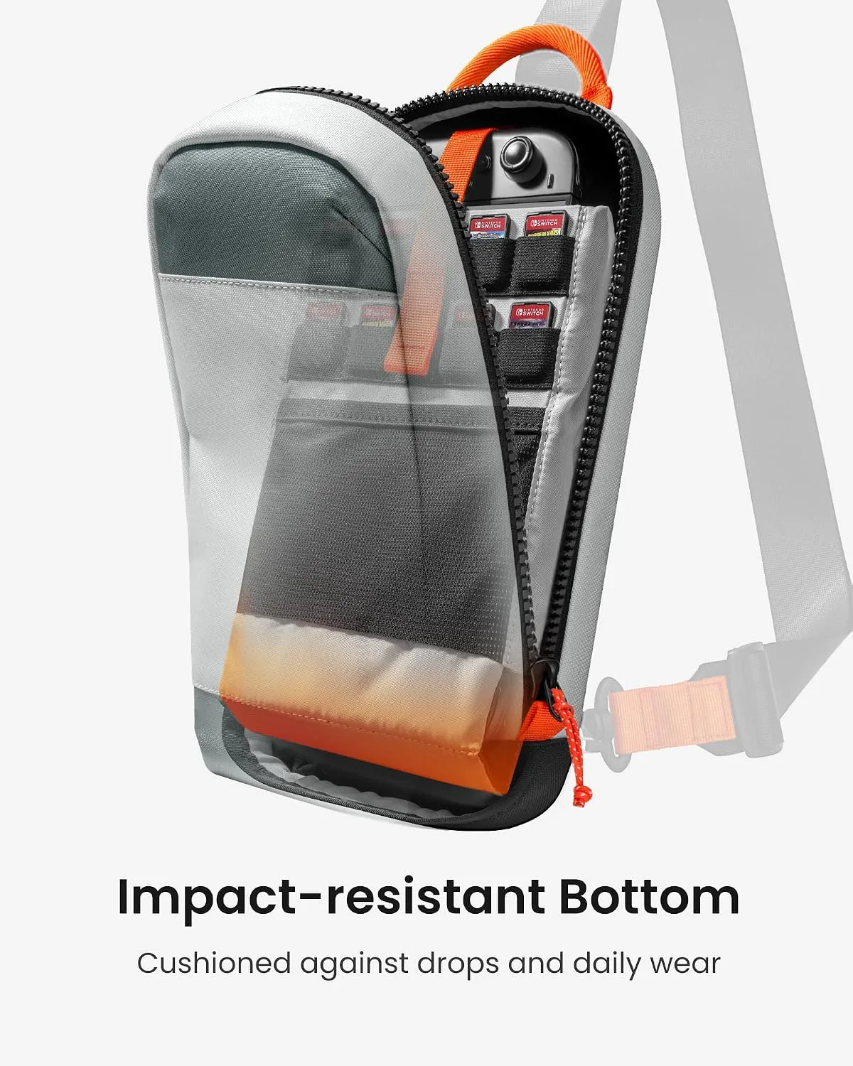 tomtoc Sling Carrying Bag for Nintendo Switch 2 with 8 Game Card Slots