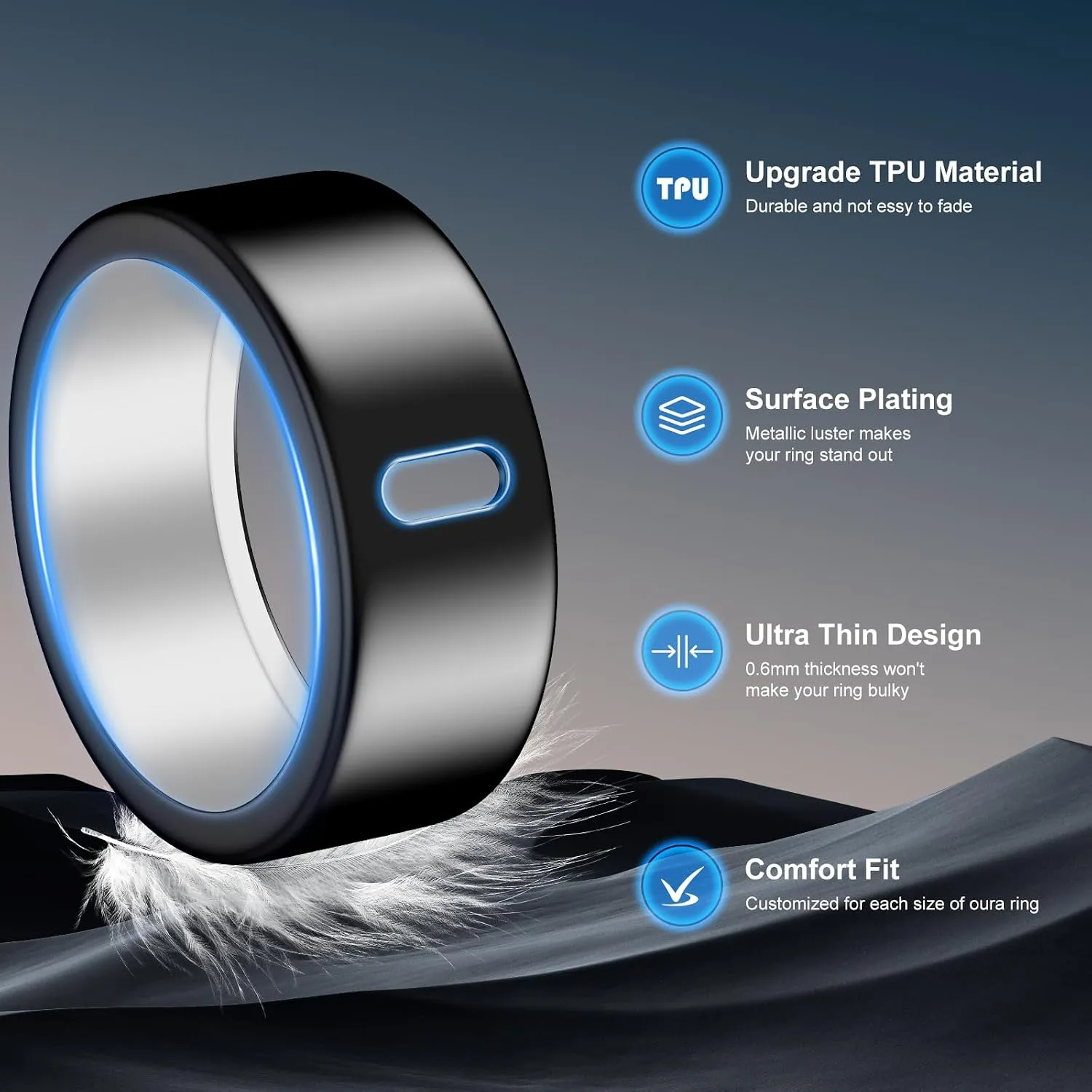 Cover Compatible for Oura Ring 4/Gen 3 Heritage/Horizon,Scratch Resistant