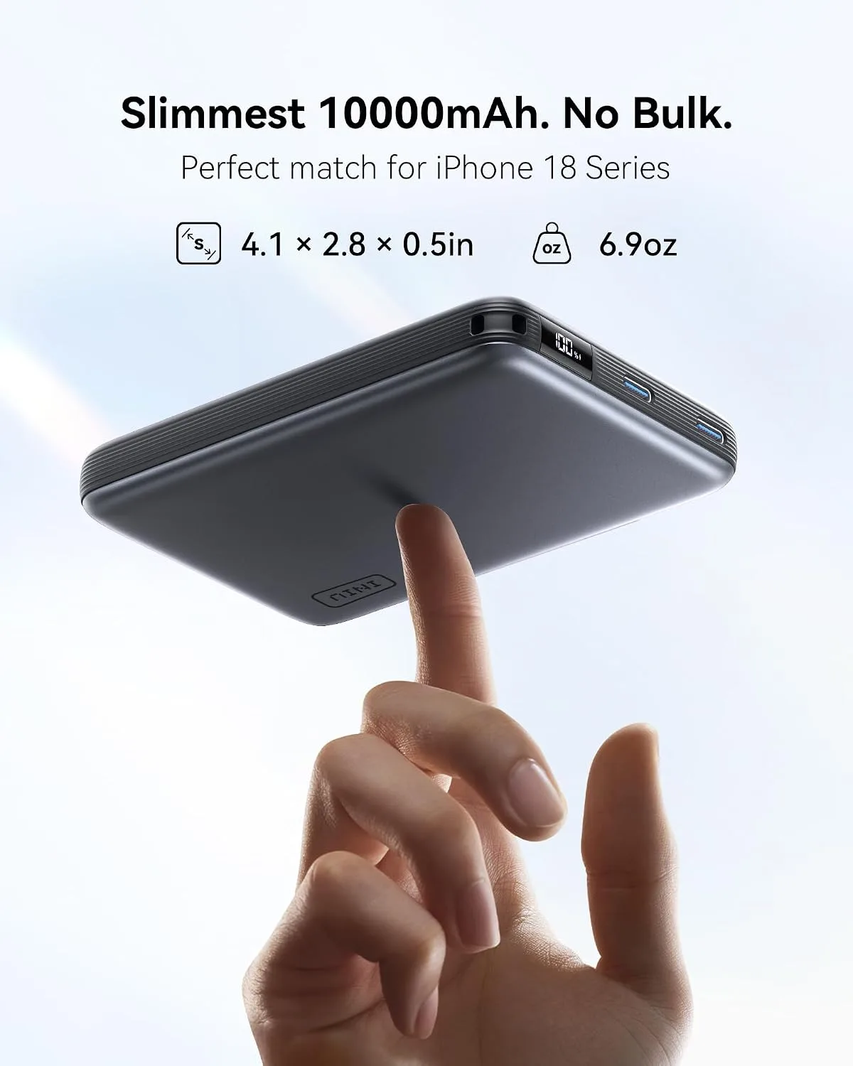 INIU Magnetic Slimmest Power Bank, 10000mAh Qi2.2 Portable Charger