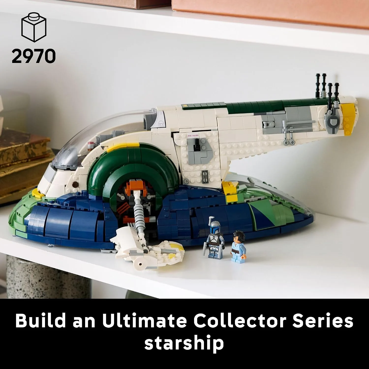 LEGO Star Wars Jango Fett’s Firespray-Class Starship Building Set for Adults - Attack of the Clones Collectible Model Kit and Room Decor - DIY Gift Idea for Men, Women, & Any Fans, Ages 18+ - 75409