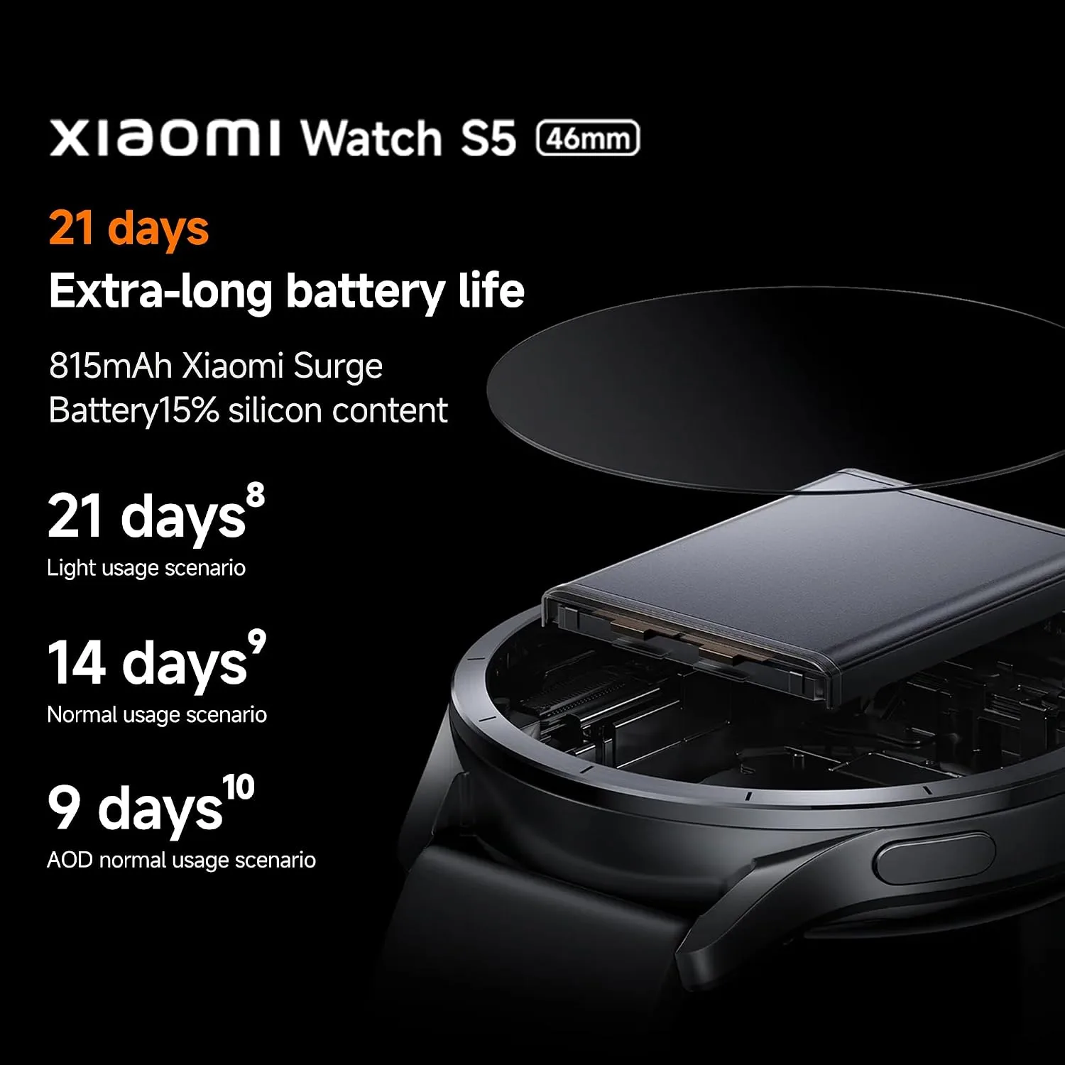 Xiaomi Watch S5 46mm Smart Watch Blood Pressure Heart Rate Digital Blue