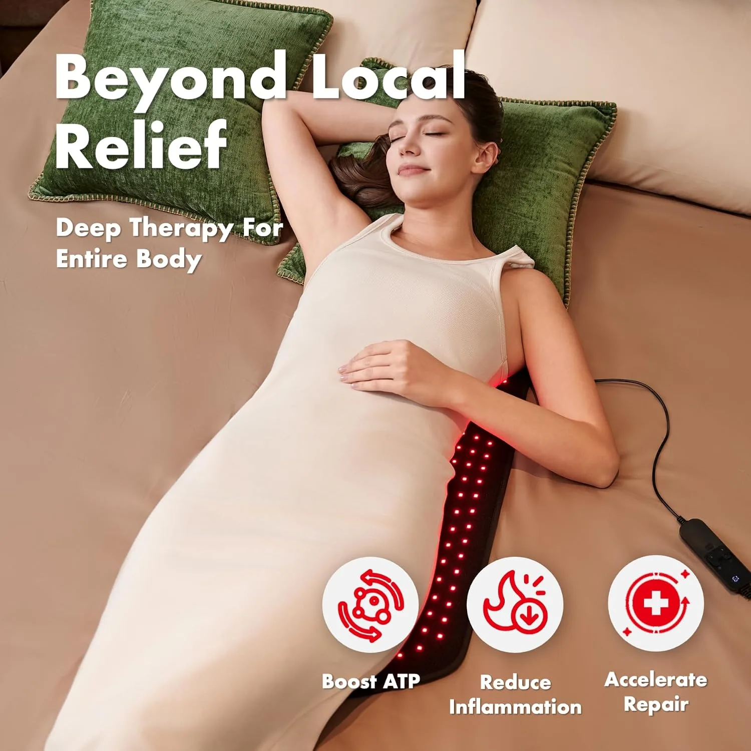 ALLOLO Red Light Therapy for Body, 3 in 1 LEDs Red Light Therapy Belt