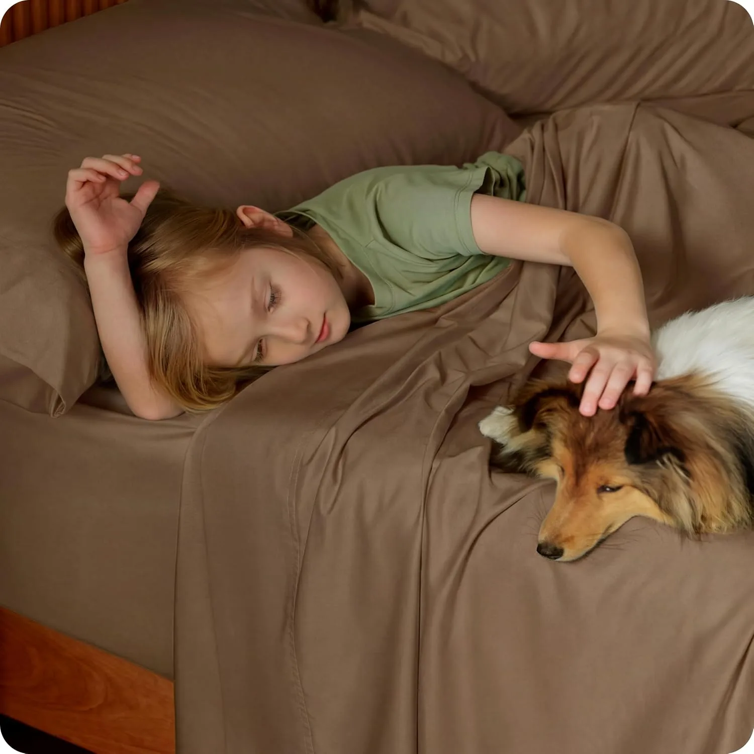 Bedsure PureWoven 100% Rayon Derived from Bamboo, Full Size Sheets, 4 PCS