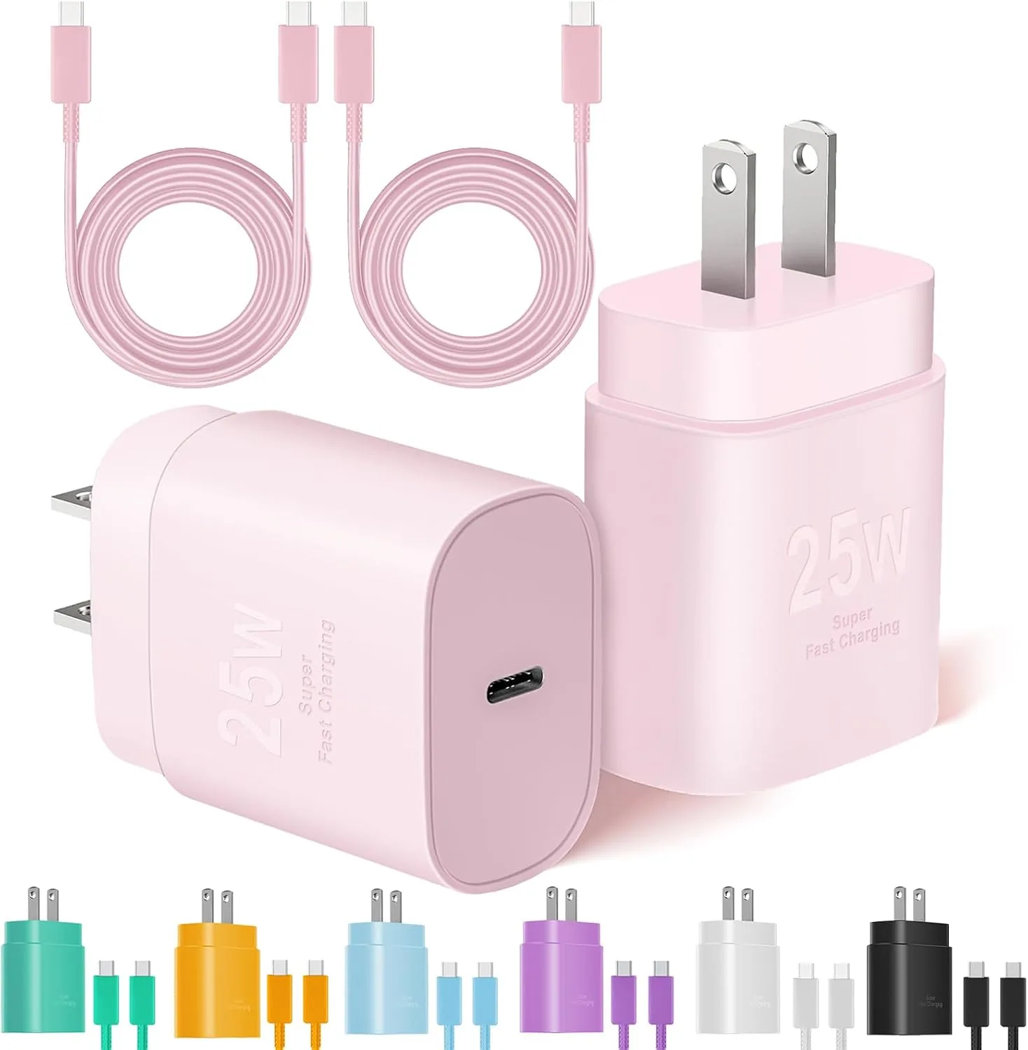 Type C Charger Fast Charging, 2Pack [10FT&6FT] Long USB C Cable with 25W Phone Super Fast Charger Block Compatible with Galaxy S26+/S25 Ultra,iPhone 18/17/16/Air/Plus/Pro Max/Duo