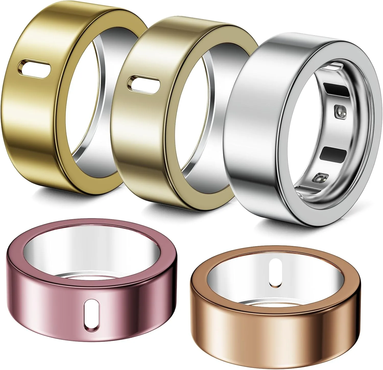 5 Pack Covers Compatible with Oura Ring 4/Oura Ring 3-Size 8