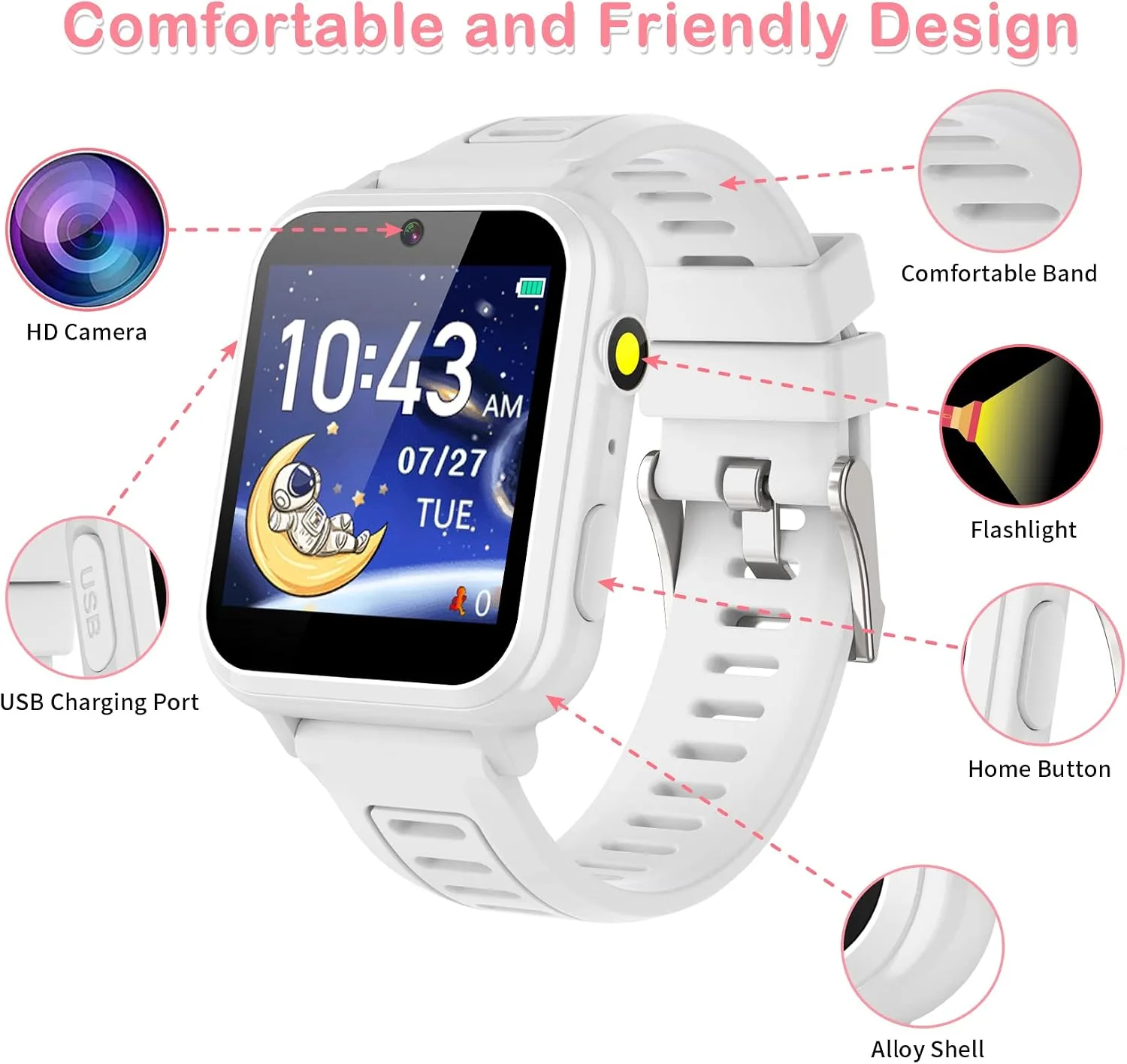 Smart Watch for Kids with 39 Games, Kids Smart Watch Girls Gifts Age 4-12