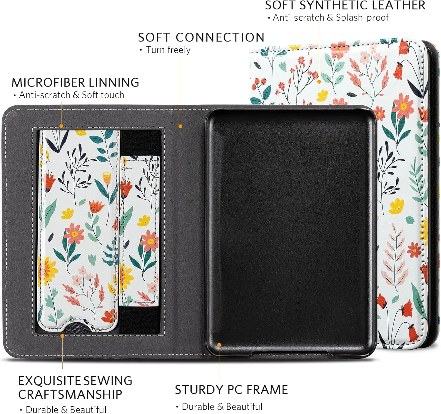 CoBak Case with Stand for for 6" Kindle (2024 & 2022, 11th Gen)