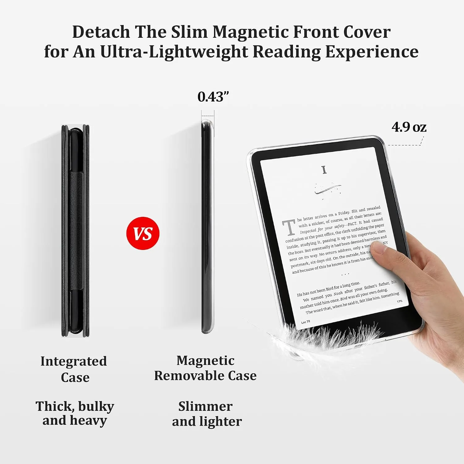 SESENSE Magnetic Case for 7'' Kindle Paperwhite 12th Gen 2024 & Colorsoft