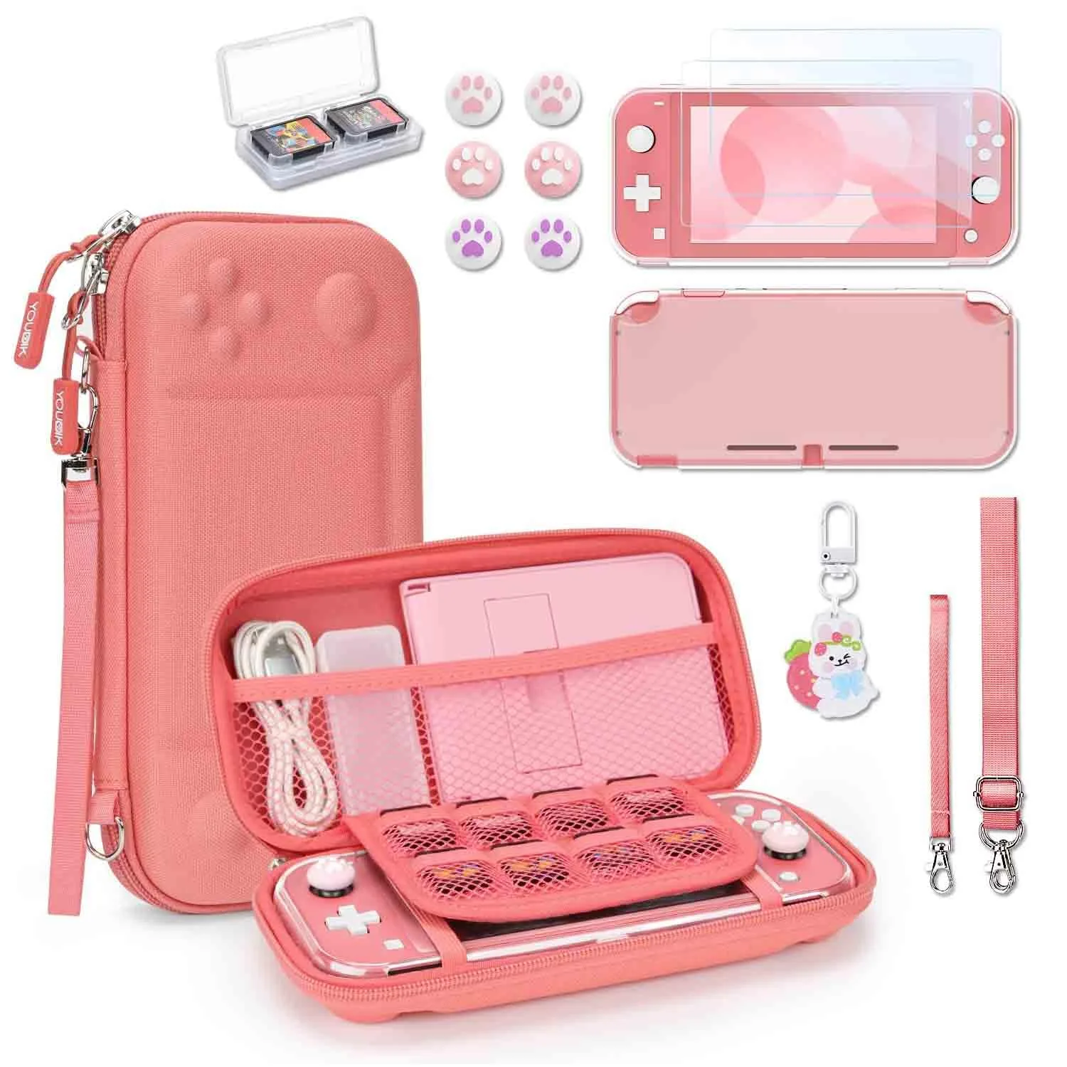 Younik Switch Lite Case, 14 in 1 Accessories Kit for NS Switch Lite (2019)