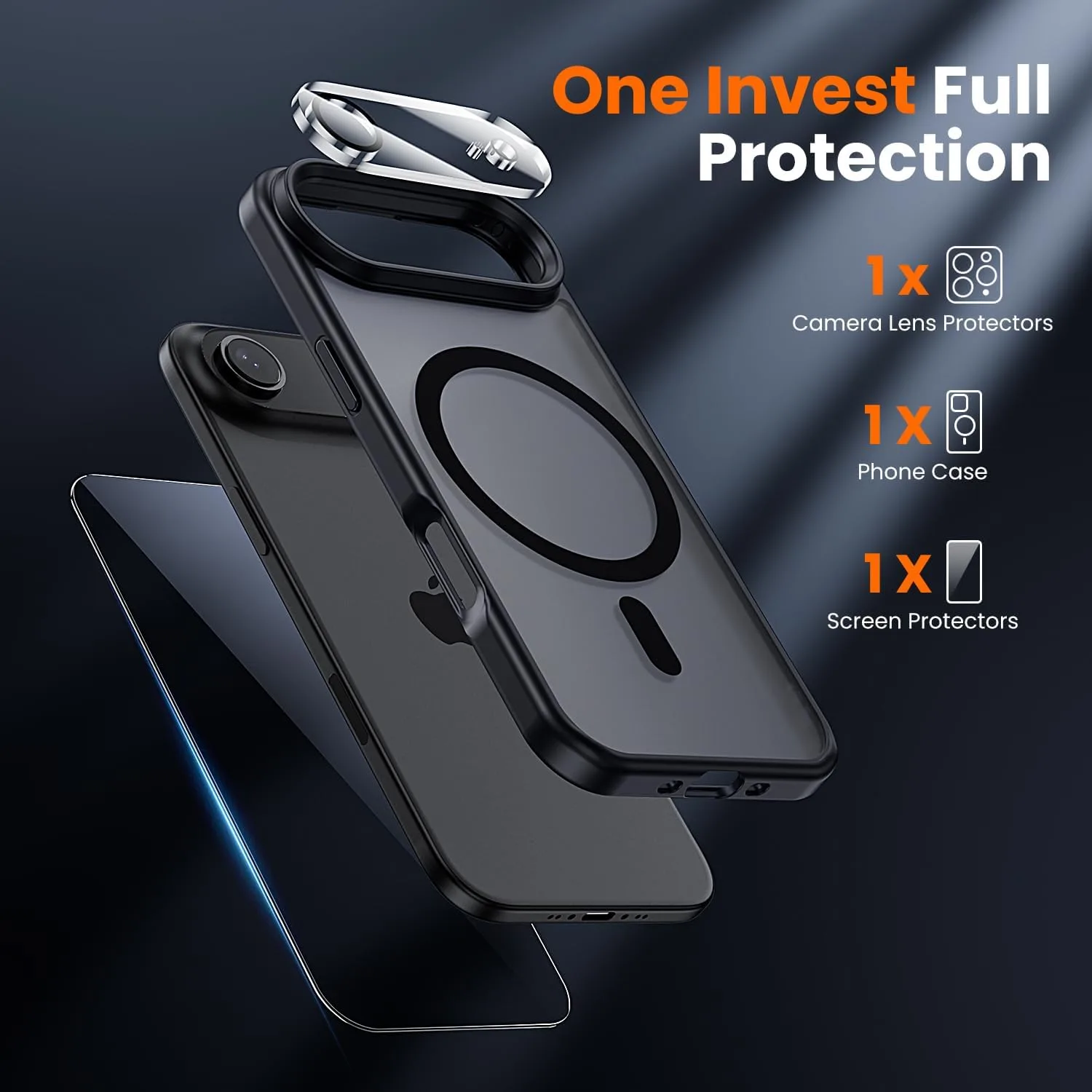toushion 3 in 1 for iPhone Air Case Matte Black