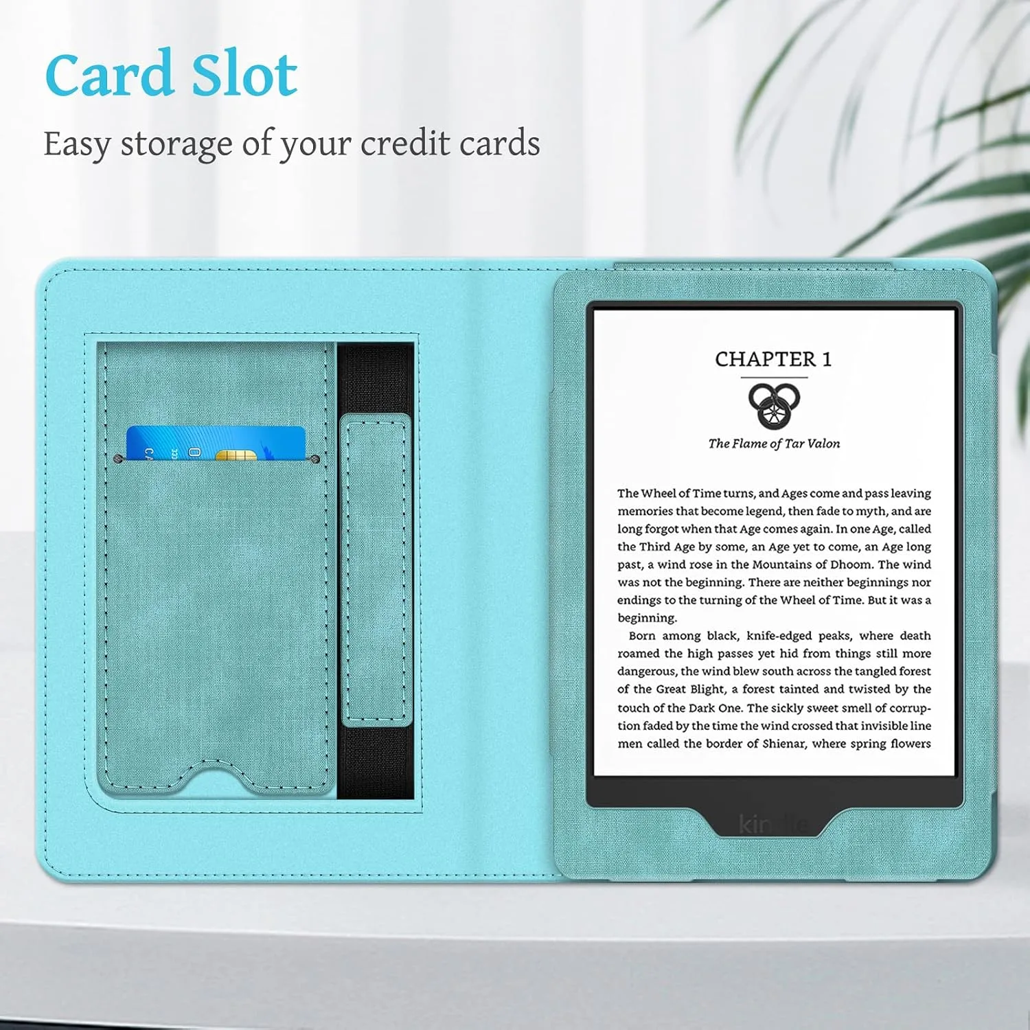 Fintie Stand Case for 6" Kindle 11th Generation 2024/2022, Turquoise