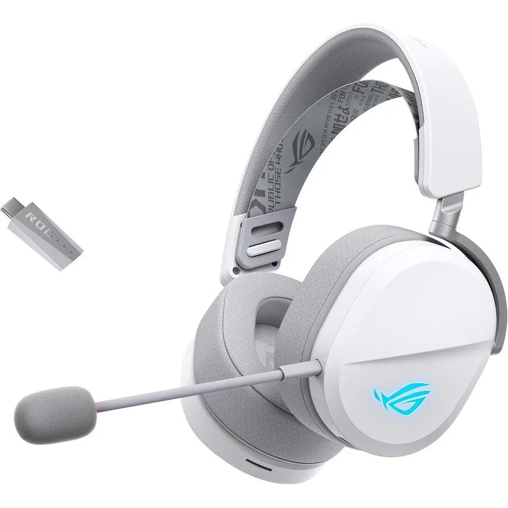 Audífono Gamer Asus ROG Pelta Wireless con Micrófono Desmontable Blanco