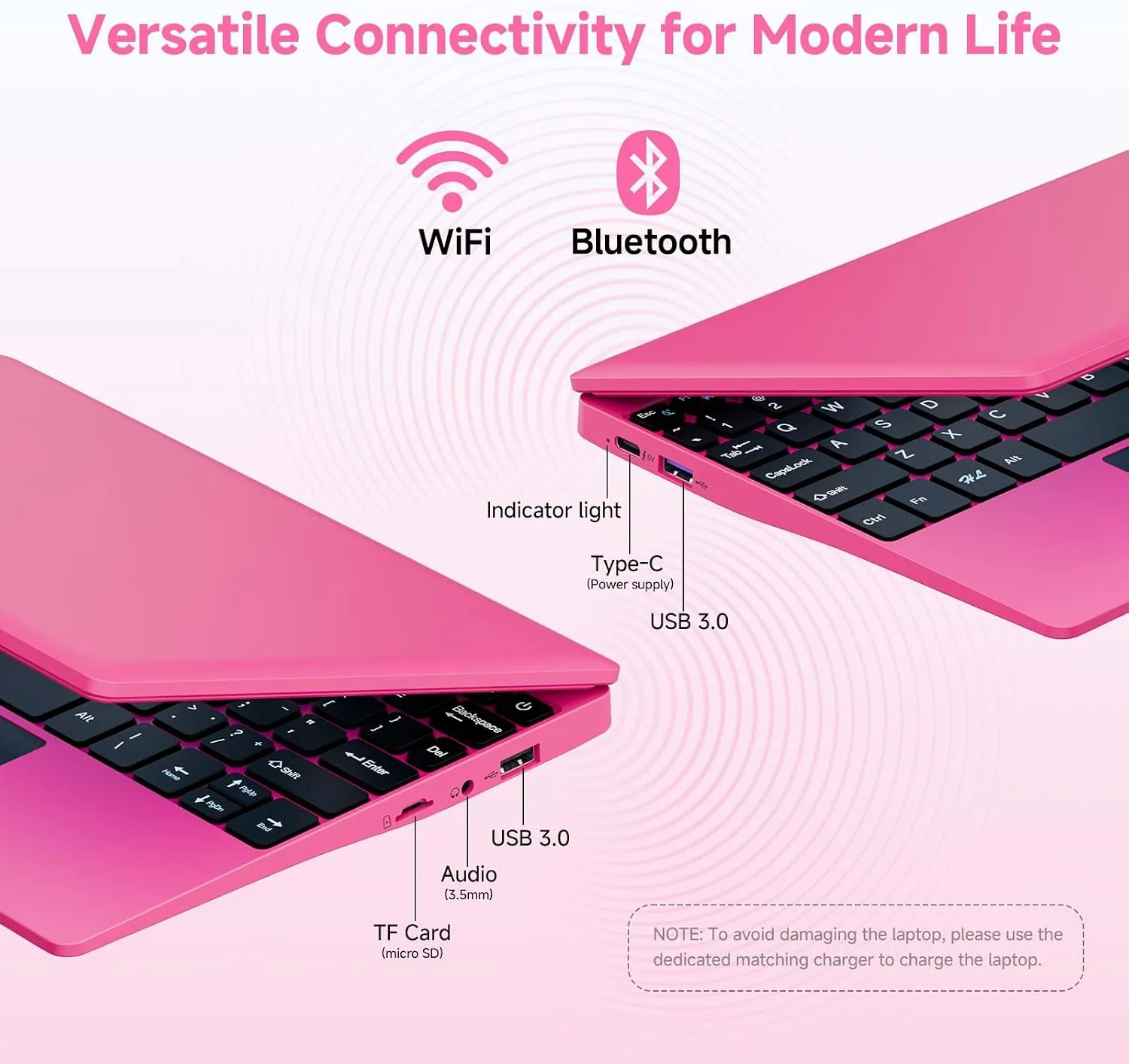 10.1 Inch Mini Netbook, Quad-Core Processor Laptop Computer, 2GB Memory 64GB Storage Android 12 Portable Notebook Built-in Webcam, WiFi & Bluetooth Keyboard & Mouse for Home Schooling & Office Work