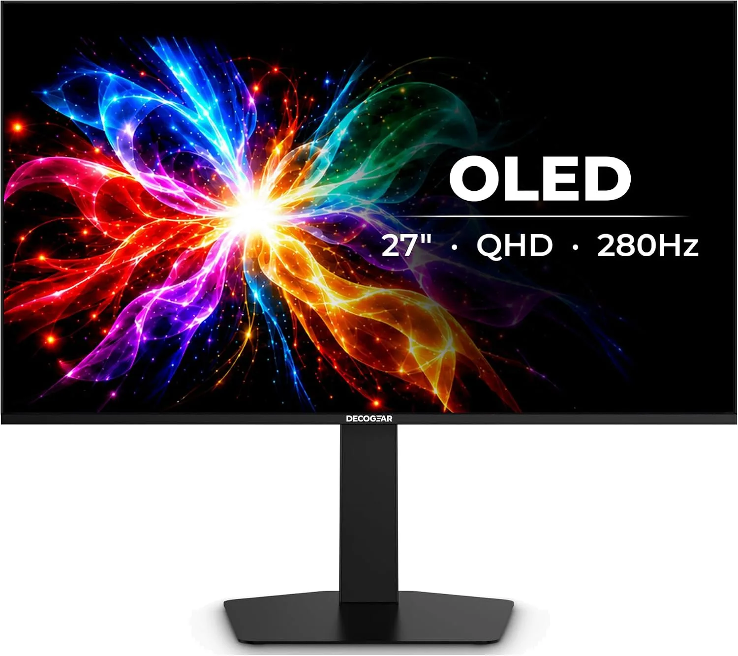 Deco Gear OLED 49 Inch Curved Monitor, 5K2K 5120×1440 Ultrawide Dual QHD, 144HZ, 0.03ms, 32:9 HDR400, Adaptive Sync, R1800 Premium 100% sRGB 90W USB-C, Built-in Speakers Height Adjustable Stand