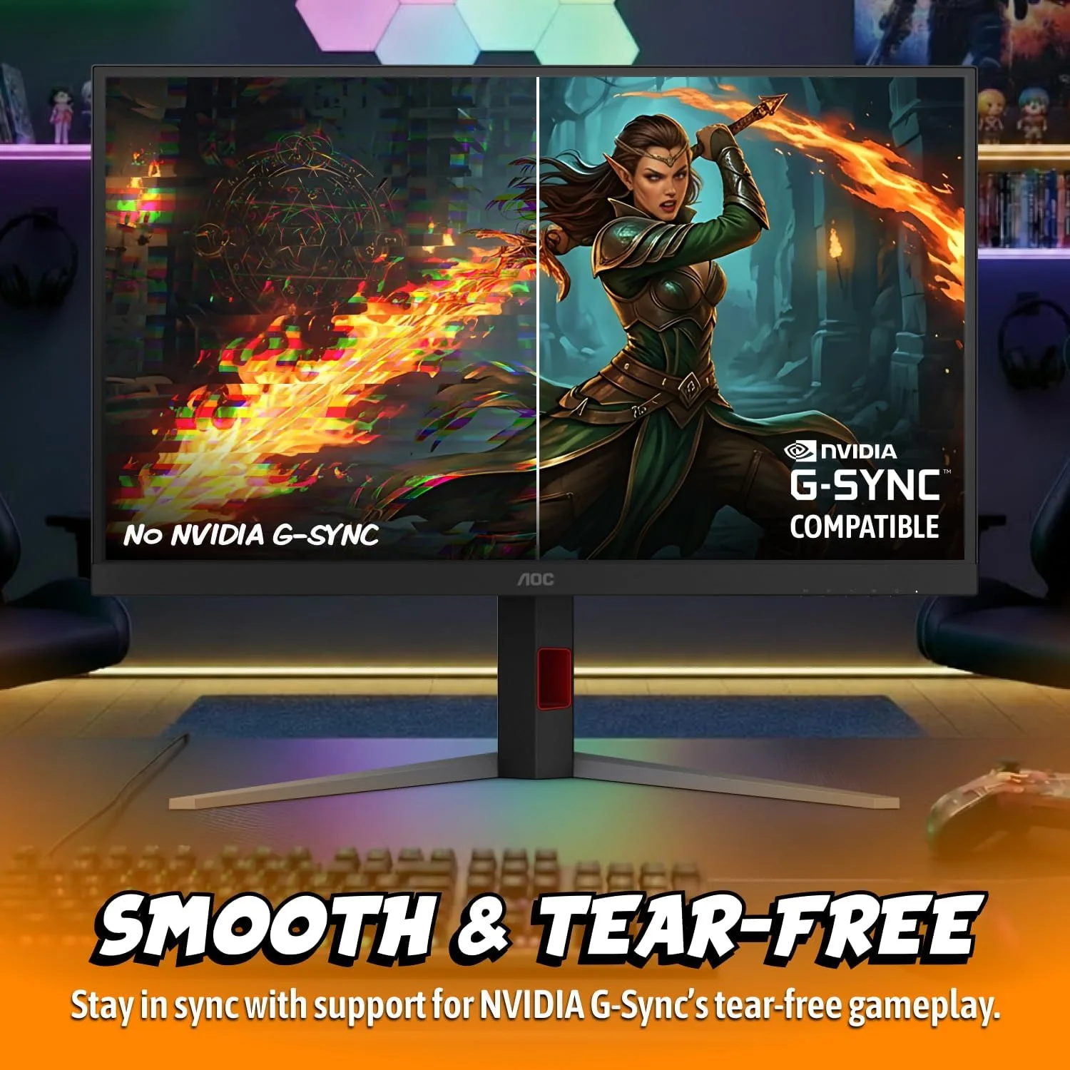 AOC 32" Gaming Monitor 4K Mini-LED 240Hz HDR1000 NVIDIA G-SYNC U32G4ZMN