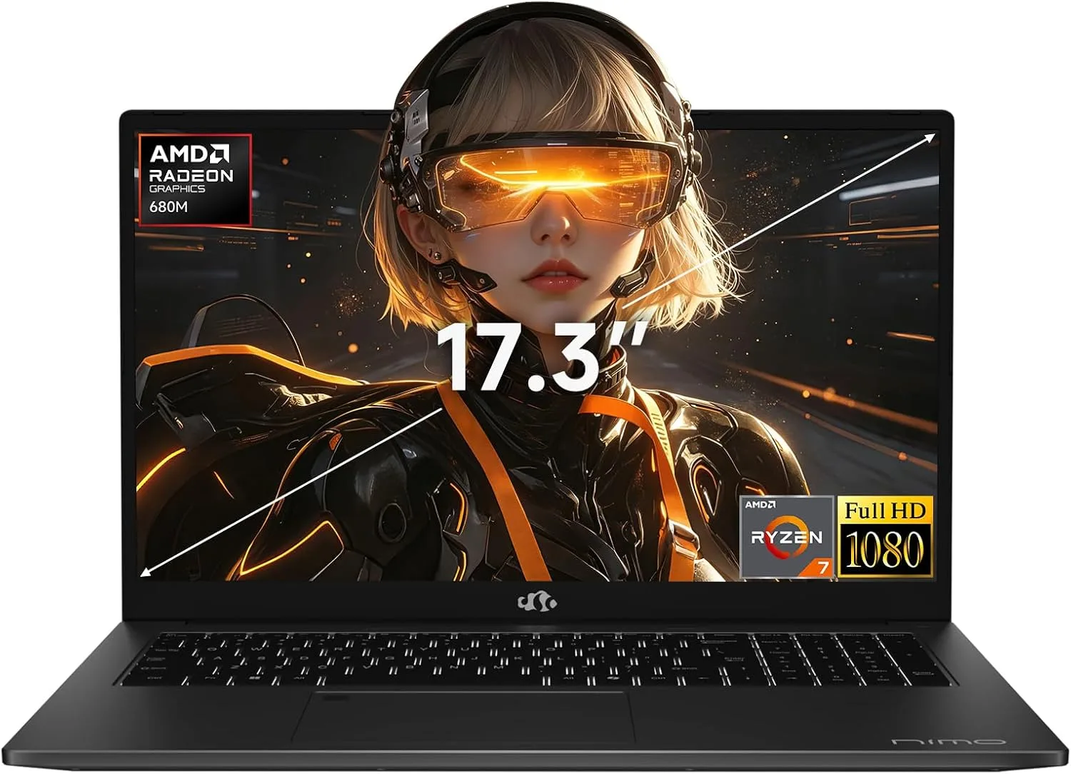 Laptop Gaming Nimo 17.3" Ryzen 7 7735HS 16GB DDR5 1TB SSD Radeon 680M