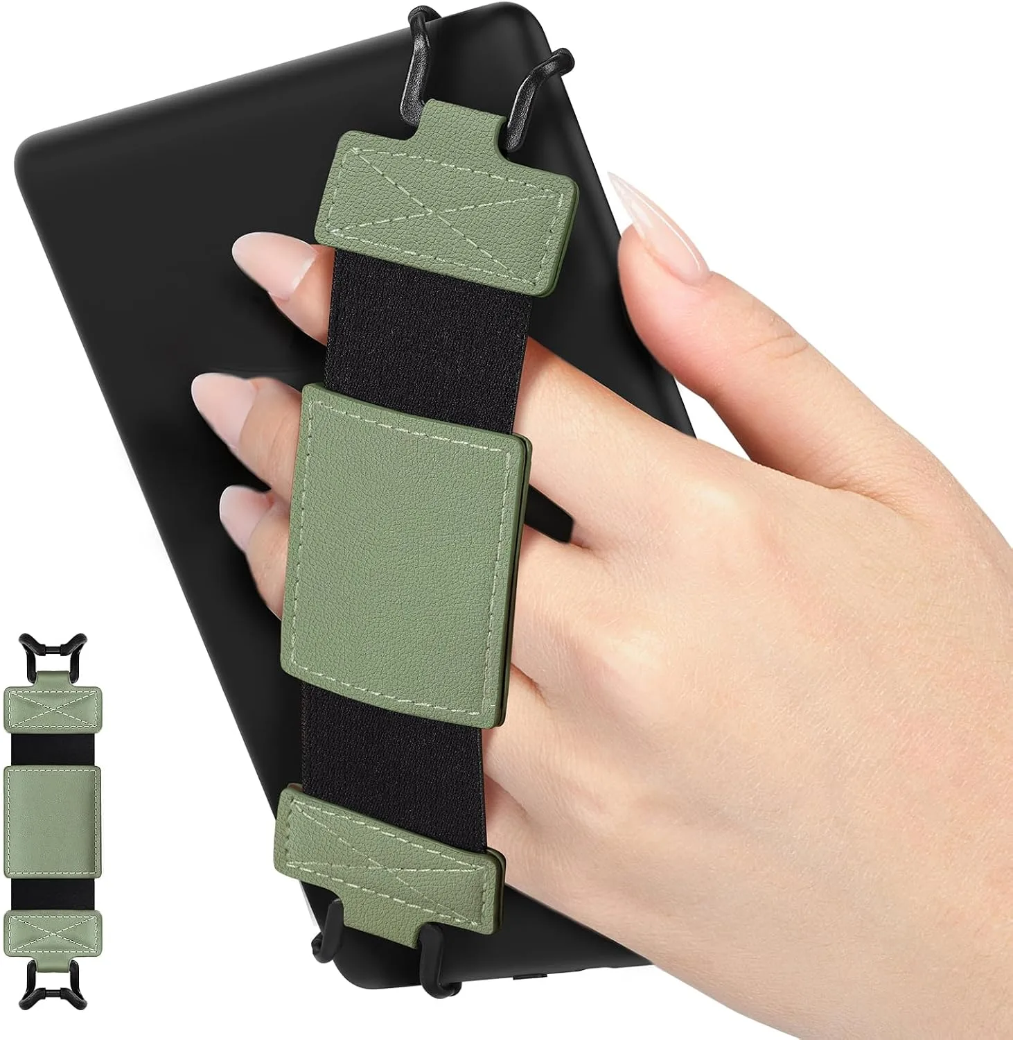 MoKo Soft Hand Strap for 6-8" Kindle eReaders Fire Tablet, Celadon