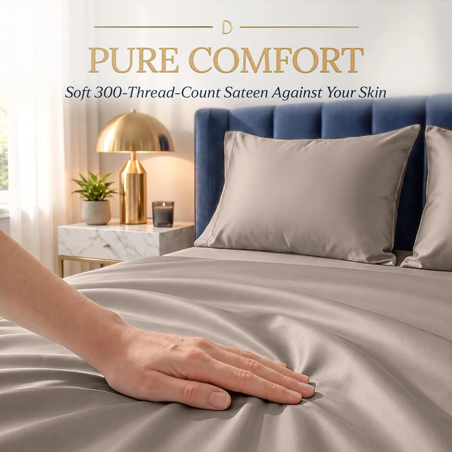 DECOLURE 100% Viscose from Bamboo Sheets Twin Size | 3 Pc Cooling Bed Set