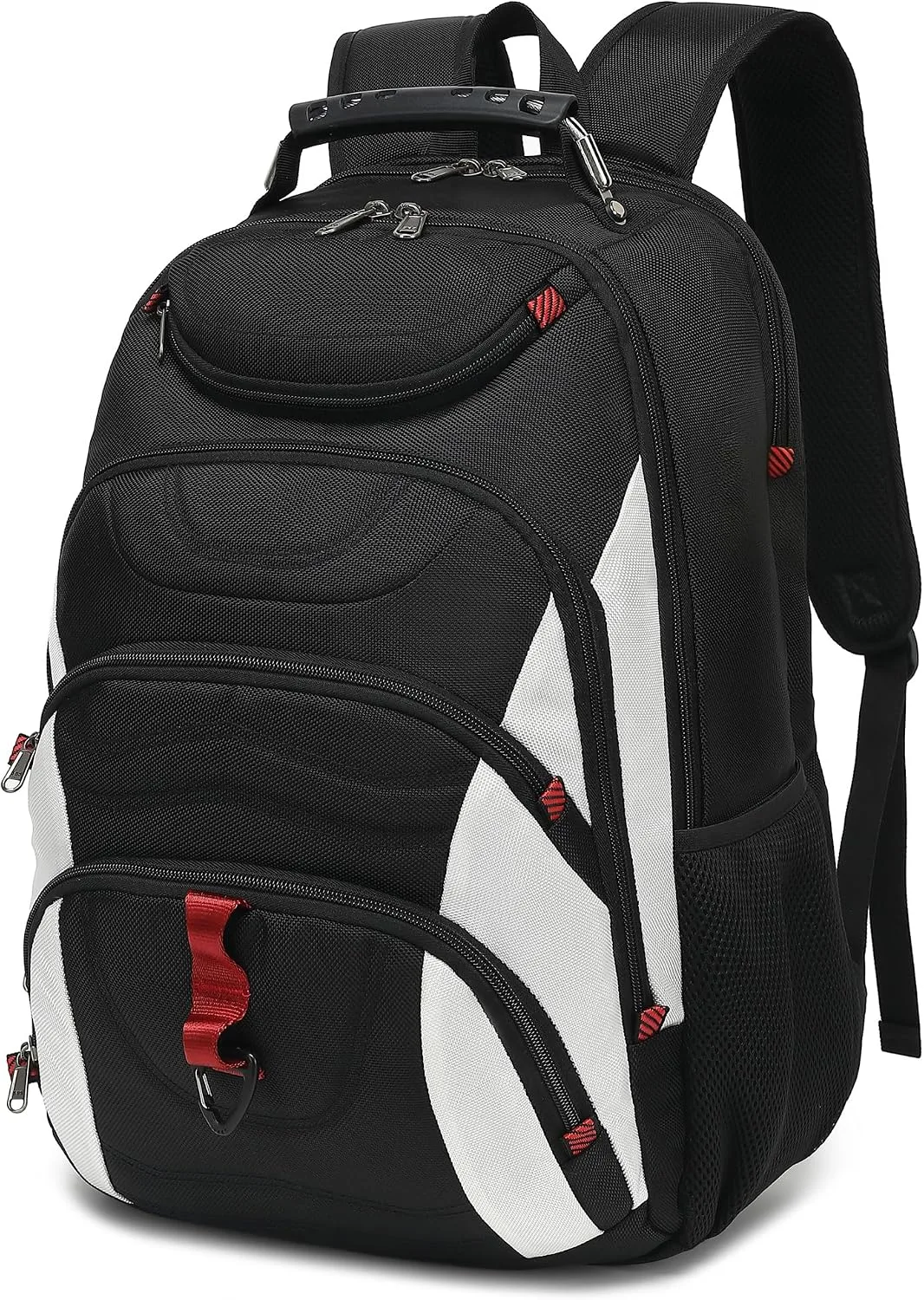Boavan Laptop Backpack for men, 17.3 inch Laptop Bag with USB Port, Waterproof Travel Work Backpack Purse, Anti-Theft Teacher Nurse Doctor Casual Bookbags Office Business backpack，White
