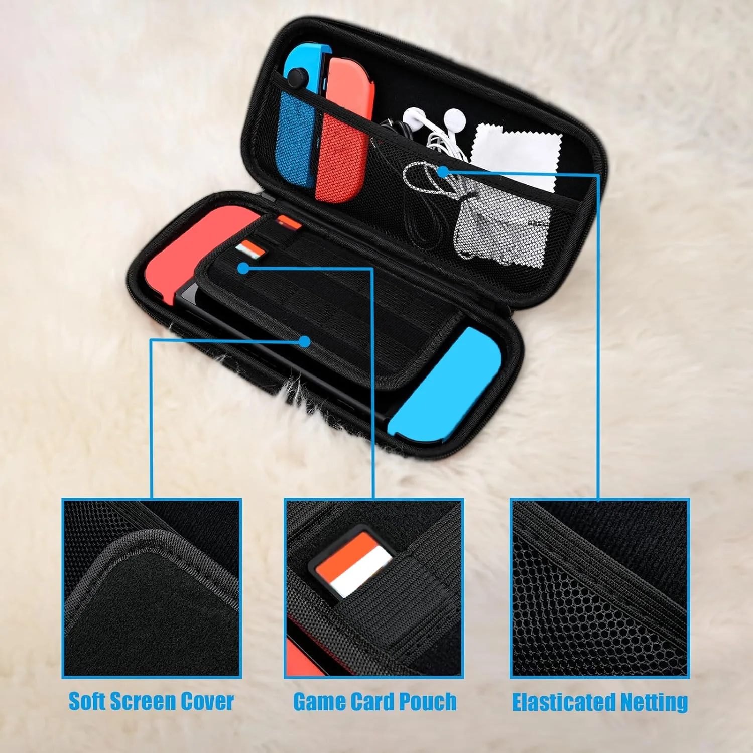 WtallasiSei Constellation Magic Moon Sun Carry Case Compatible With Nintendo Switch Lite And Switch Oled, Hard Portable Travel Storage Bag For Accessories Console
