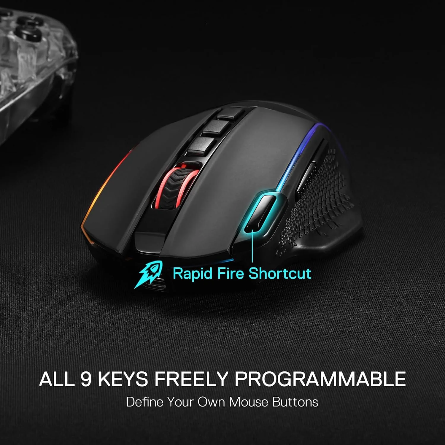 Redragon M991 3-Mode Wireless RGB Gaming Mouse 26000 DPI Remapping Keys