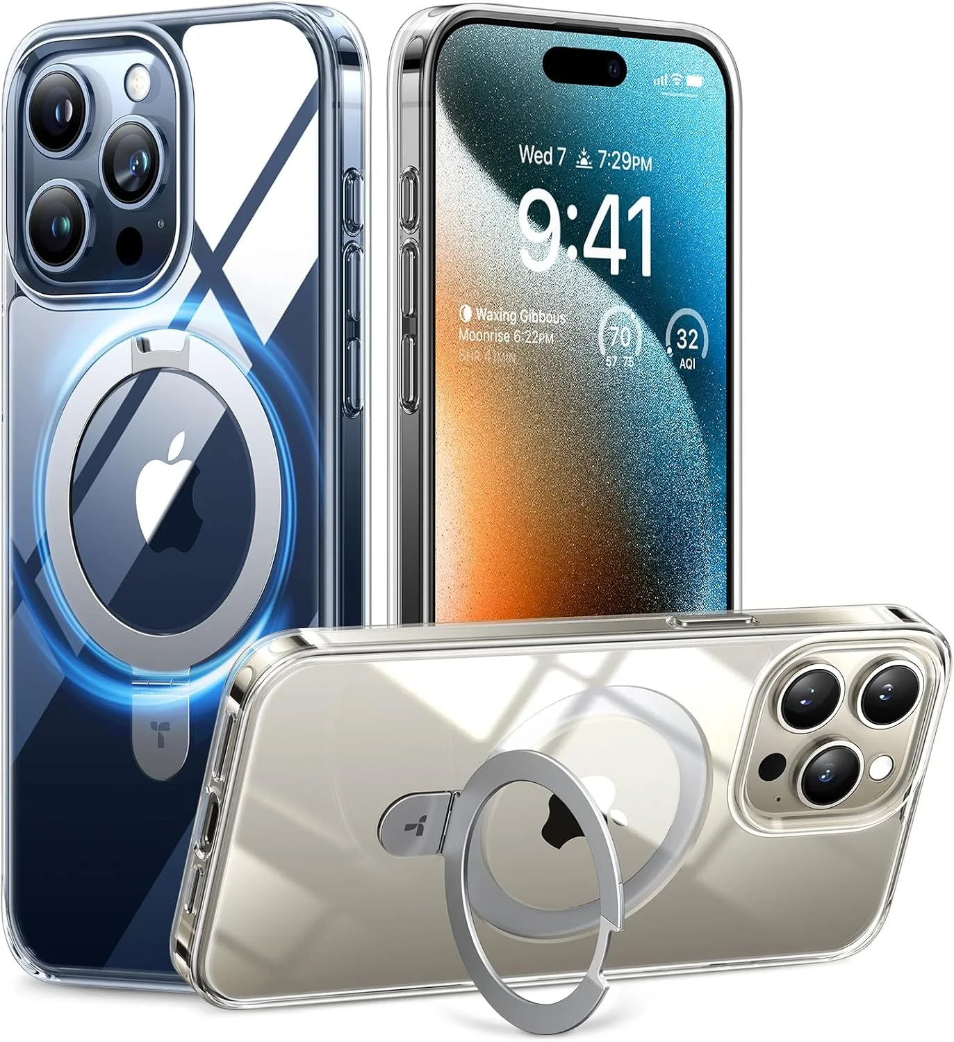 TORRAS Magnetic Ostand for iPhone 15 Pro Max Case Mil-Grade Drop Tested