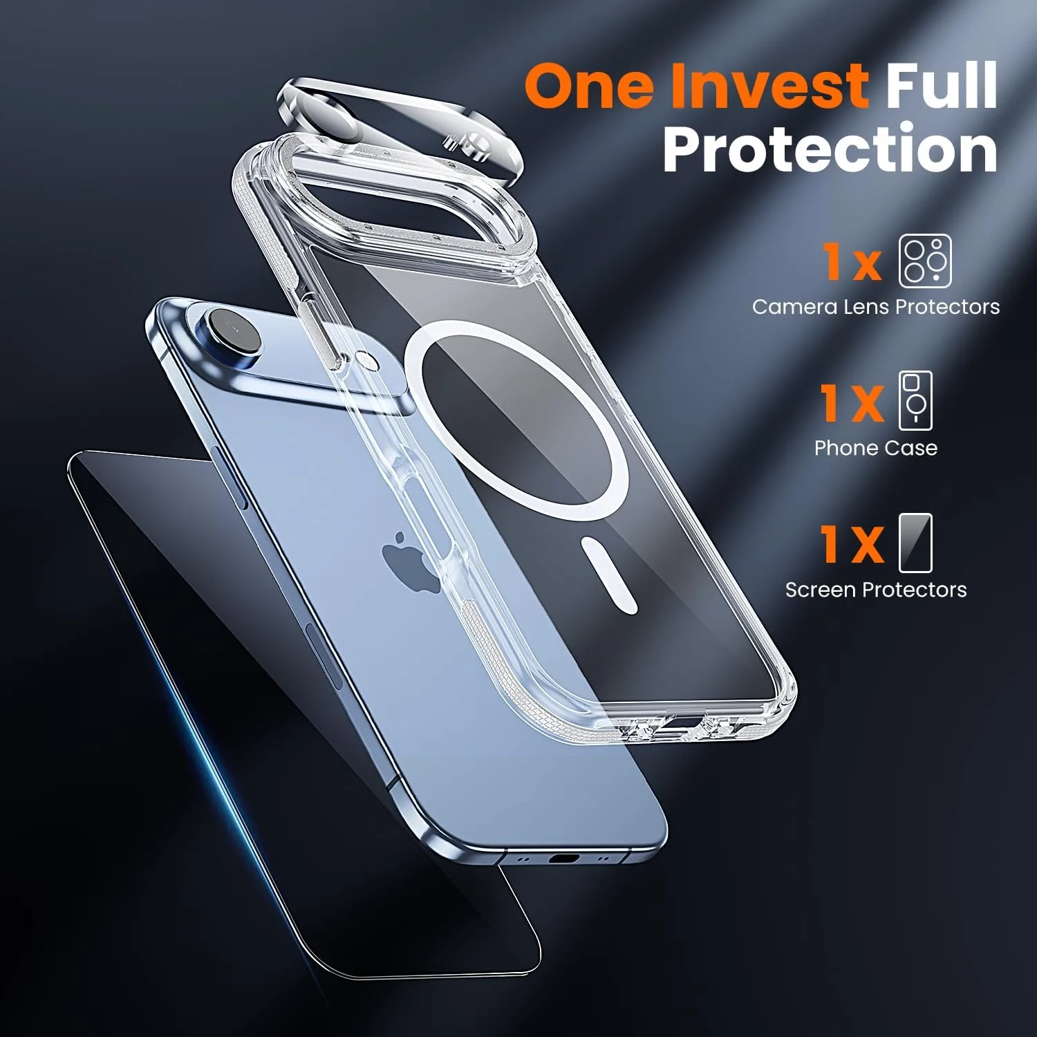 toushion 3 in 1 for iPhone Air Case Clear Bumper