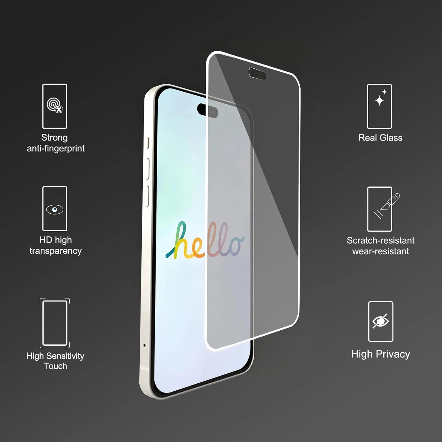 Ailun 3 Pack Privacy Screen Protector for iPhone 18 Pro[6.3 inch]