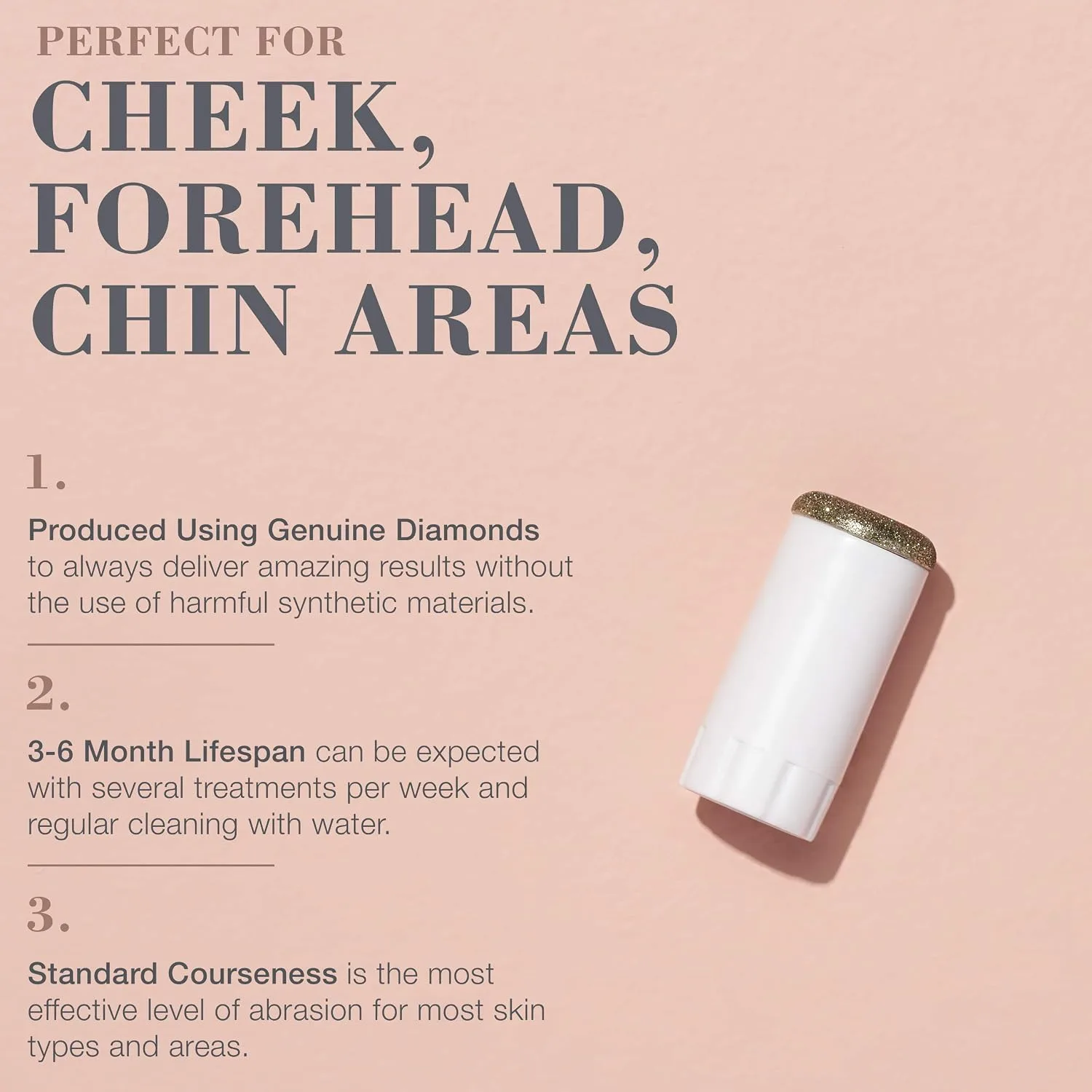 Trophy Skin Standard Diamond Tip - Compatible with Any Trophy Skin Microdermabrasion Machine - Professional-Quality Home Spa Kit Accessory - Rejuvenate and Exfoliate Skin with Real Diamonds
