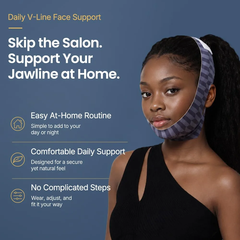 Double Chin Strap, V Line Lifting Jawline Shaper for Sleep Brown