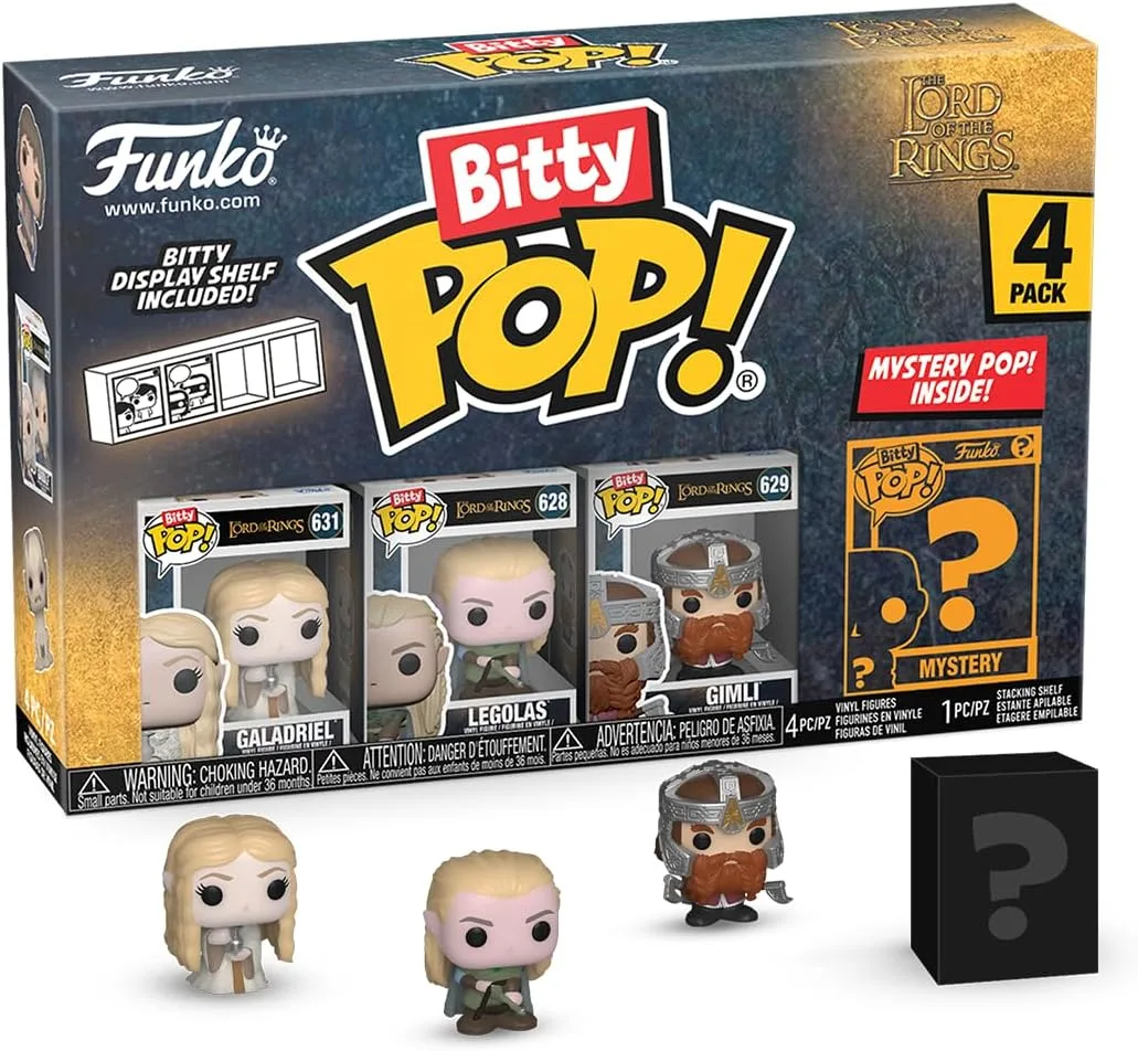 POP Funko Bitty 4 Pack: Lord of the Rings - Galadriel,Legolas,Gimli & More