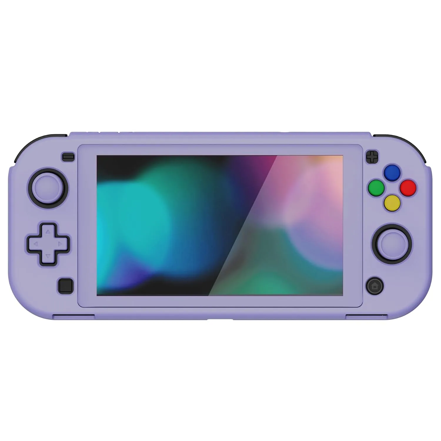 eXtremeRate PlayVital Light Violet Protective Grip Case for Nintendo Switch Lite, Hard Cover Protector for Nintendo Switch Lite - Screen Protector & Thumb Grips & Buttons Caps Stickers Included