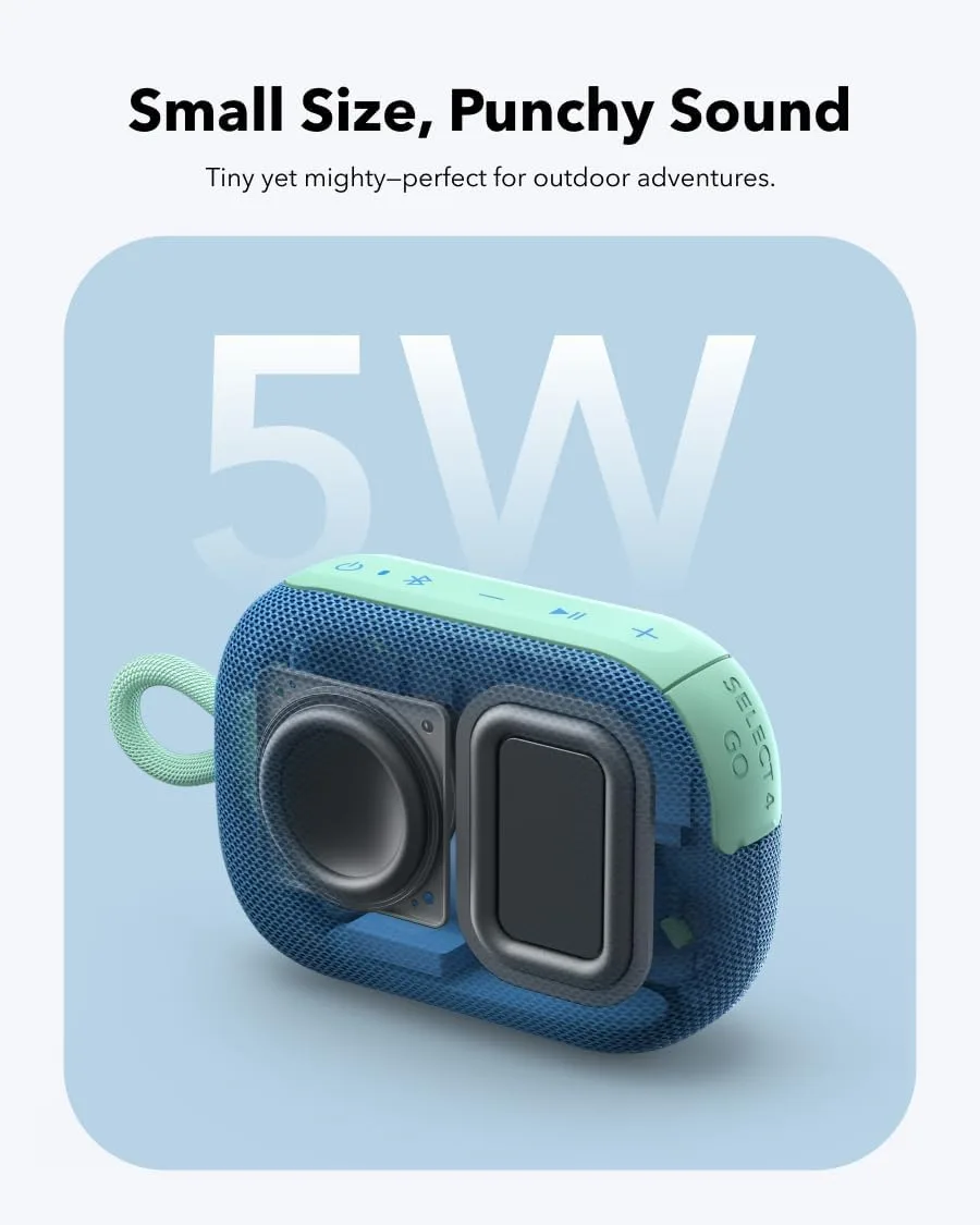 Soundcore Select 4 Go Bluetooth Shower Speaker by Anker, IP67
