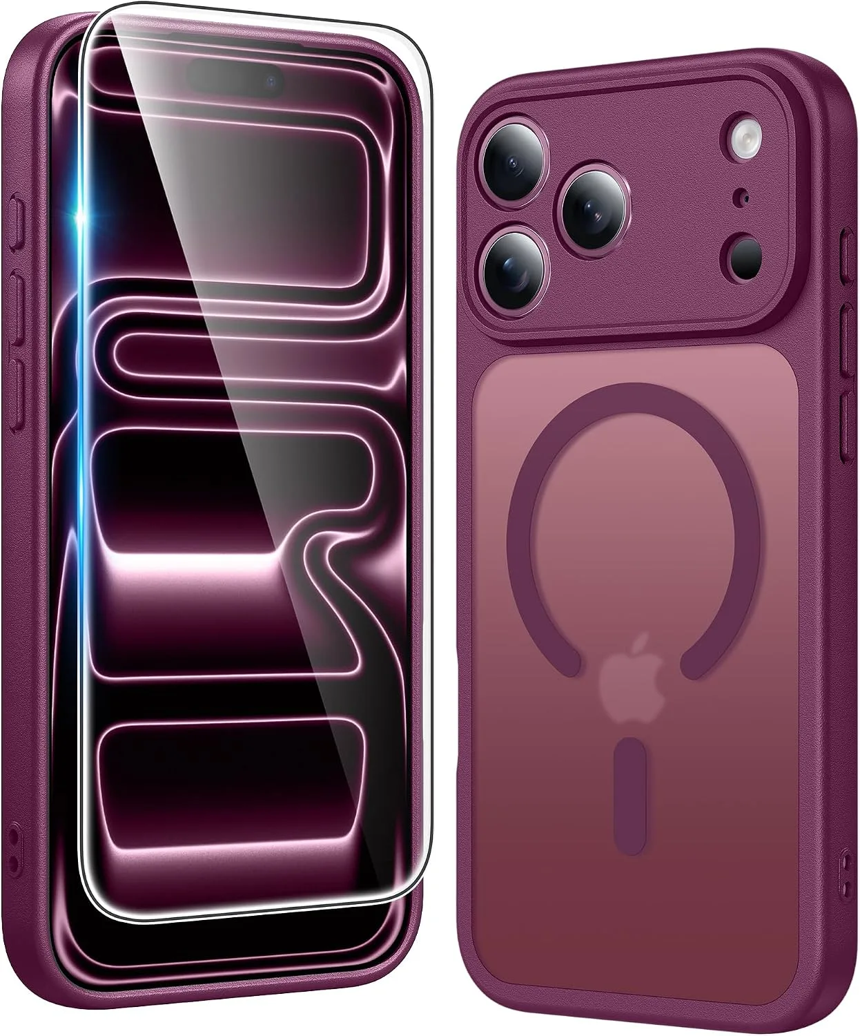 FNTCASE for iPhone 18 Pro Case / 17 Pro Case Matte with Screen Protector