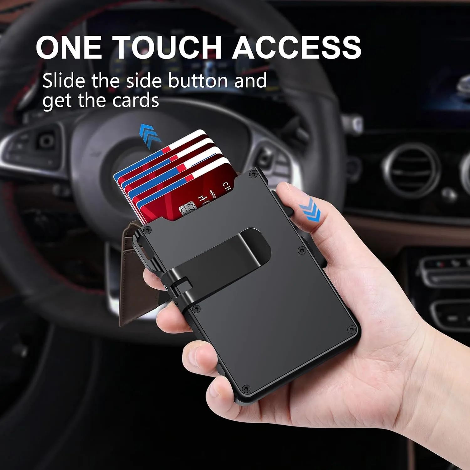 Airtag Wallet for Men Smart Wallet for Air Tag RFID Blocking Minimalist