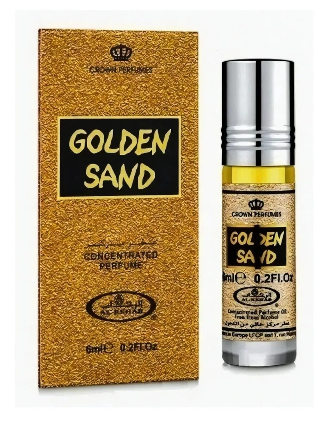 Al-Rehab Golden Sand – Warm, Sweet, Amber, Musky – Long Lasting Eau de Parfum Spray for Unisex, 1.18 oz