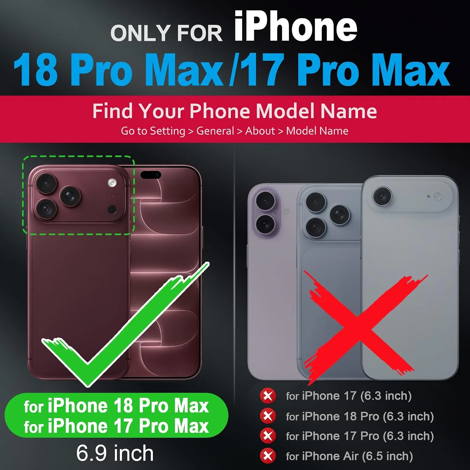 SHIELDON 2 in 1 Wallet Case for iPhone 18 Pro Max/17 Pro Max 6.9", Black