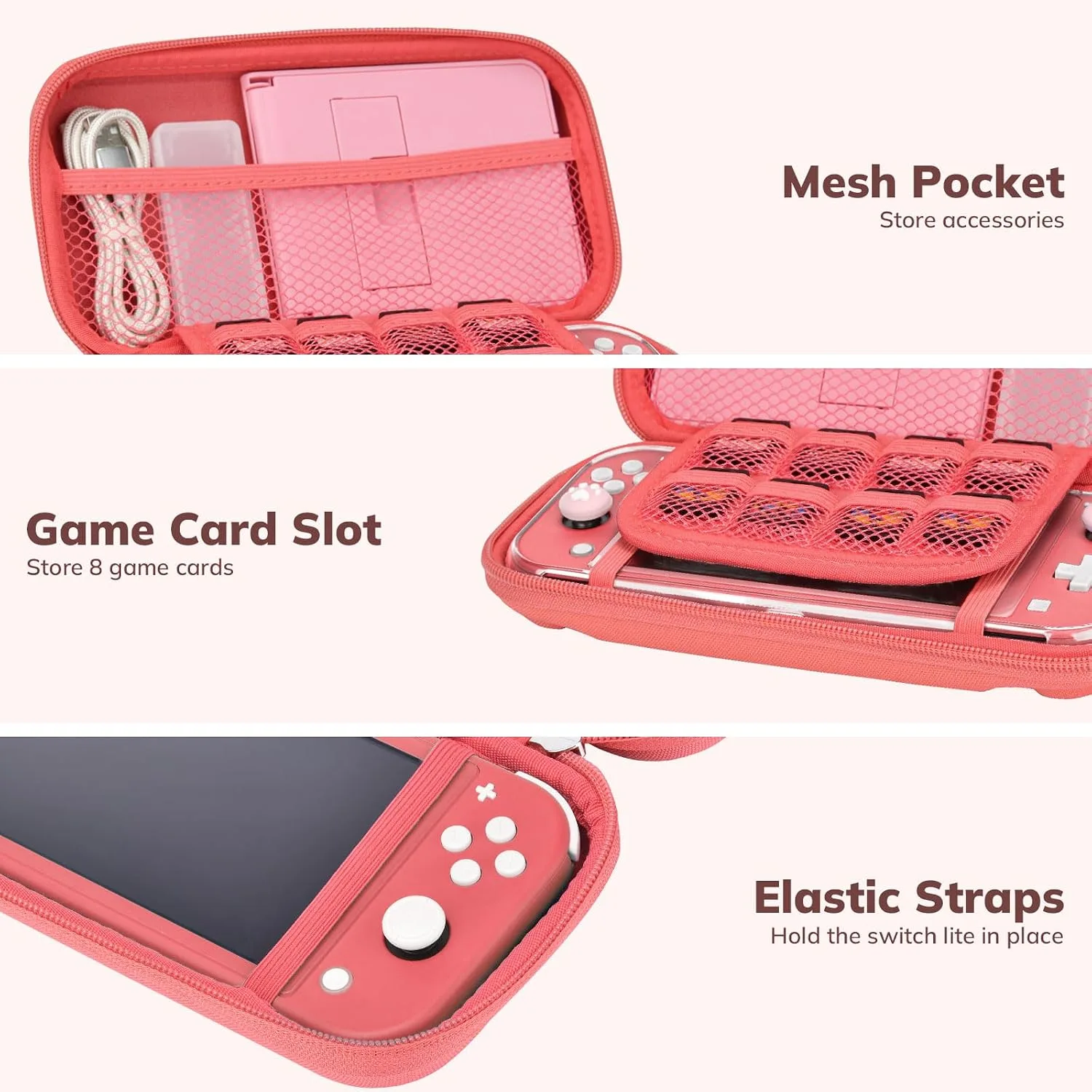 Younik Switch Lite Case, 14 in 1 Accessories Kit for NS Switch Lite (2019)