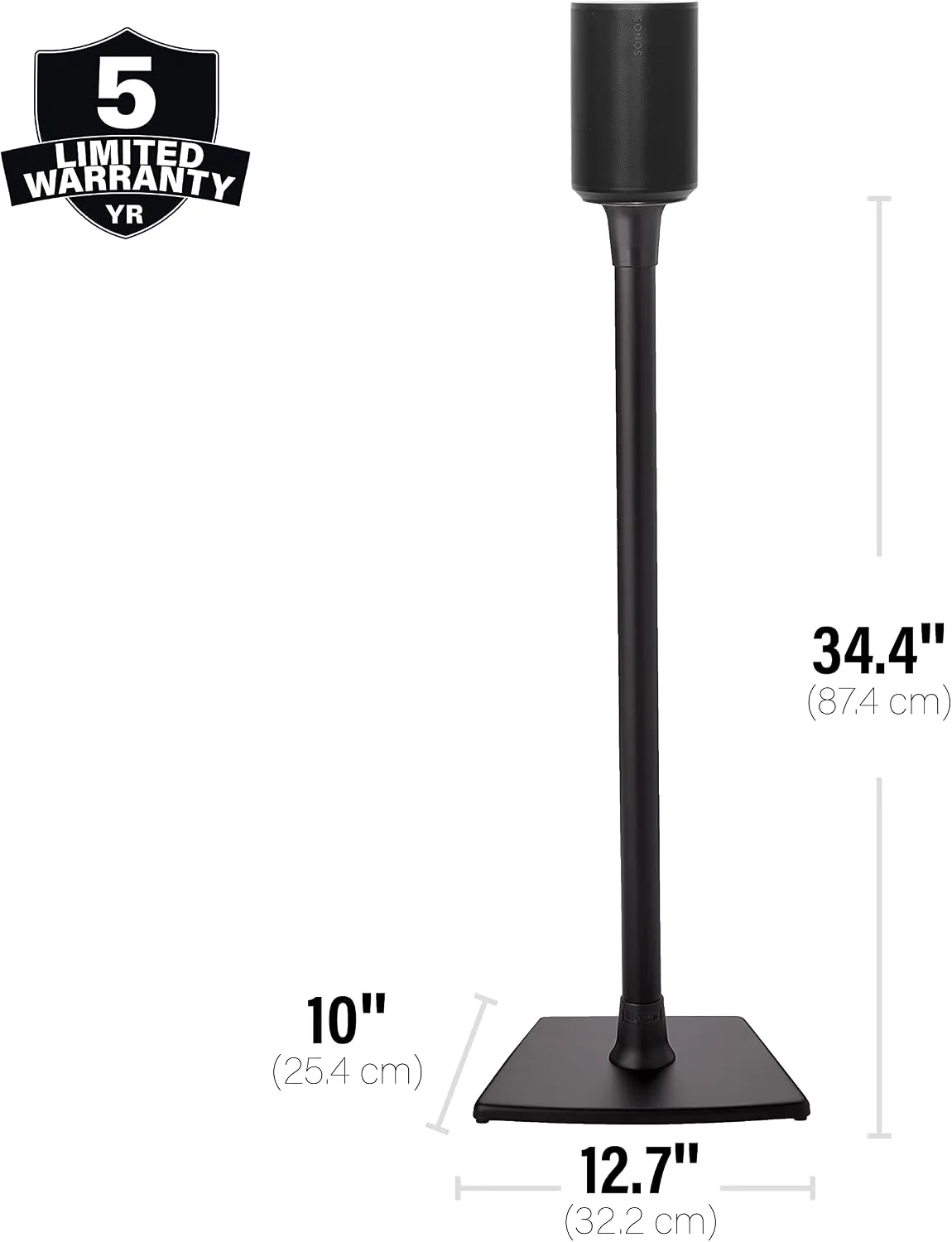 Sanus Wireless Speaker Stand for Sonos Era 100™ - Pair (Black) |, Perfect Stand Setup for Easy and Secure Mounting of New Sonos Era 100™ Speakers - OSSE12-B2