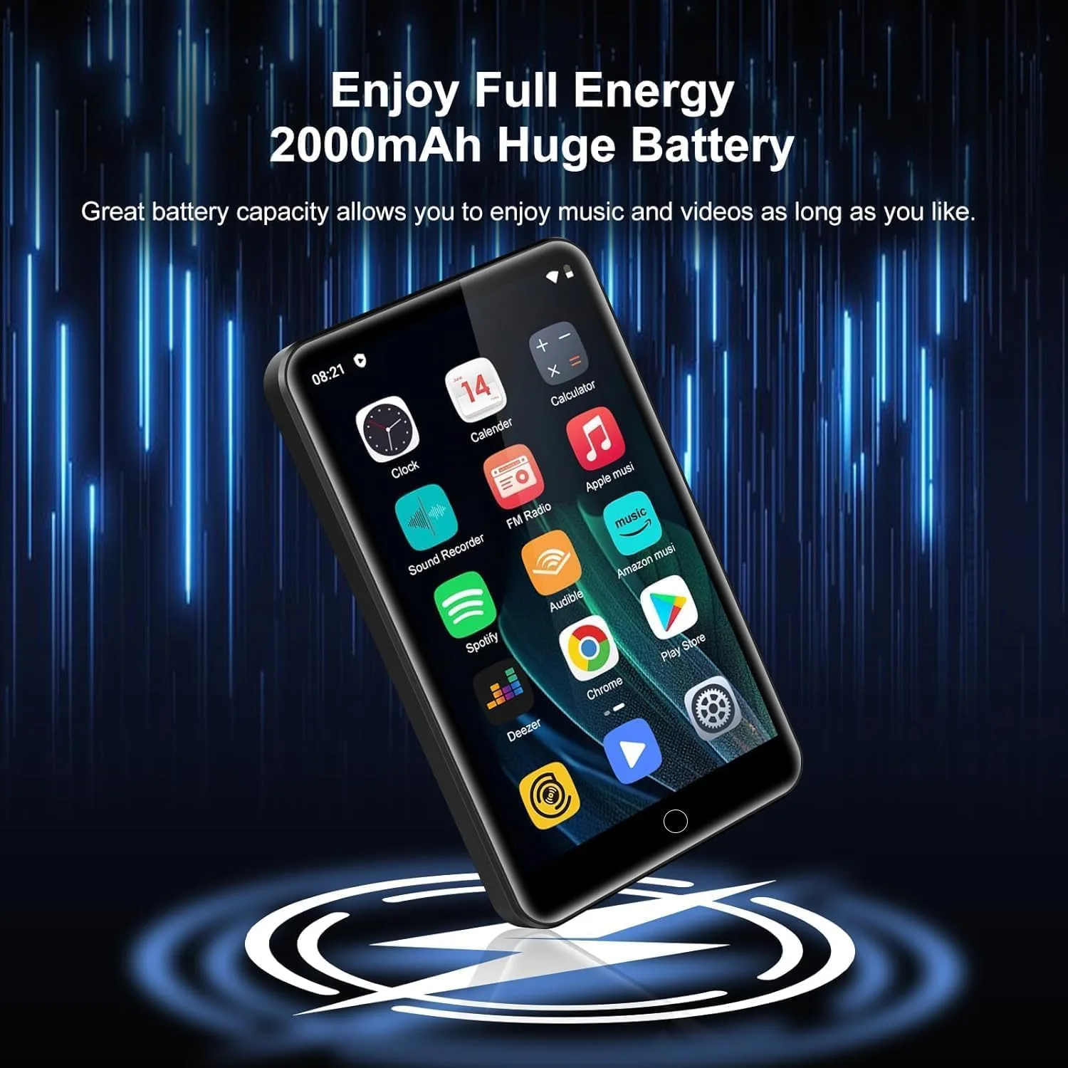 MP3 Player with Bluetooth and WiFi, 32GB Portable Music Player, Hi-Res Lossless Audio MP4 Player, 4.02 Inch HD Touchscreen, Supports Spotify, Amazon Music, Audible