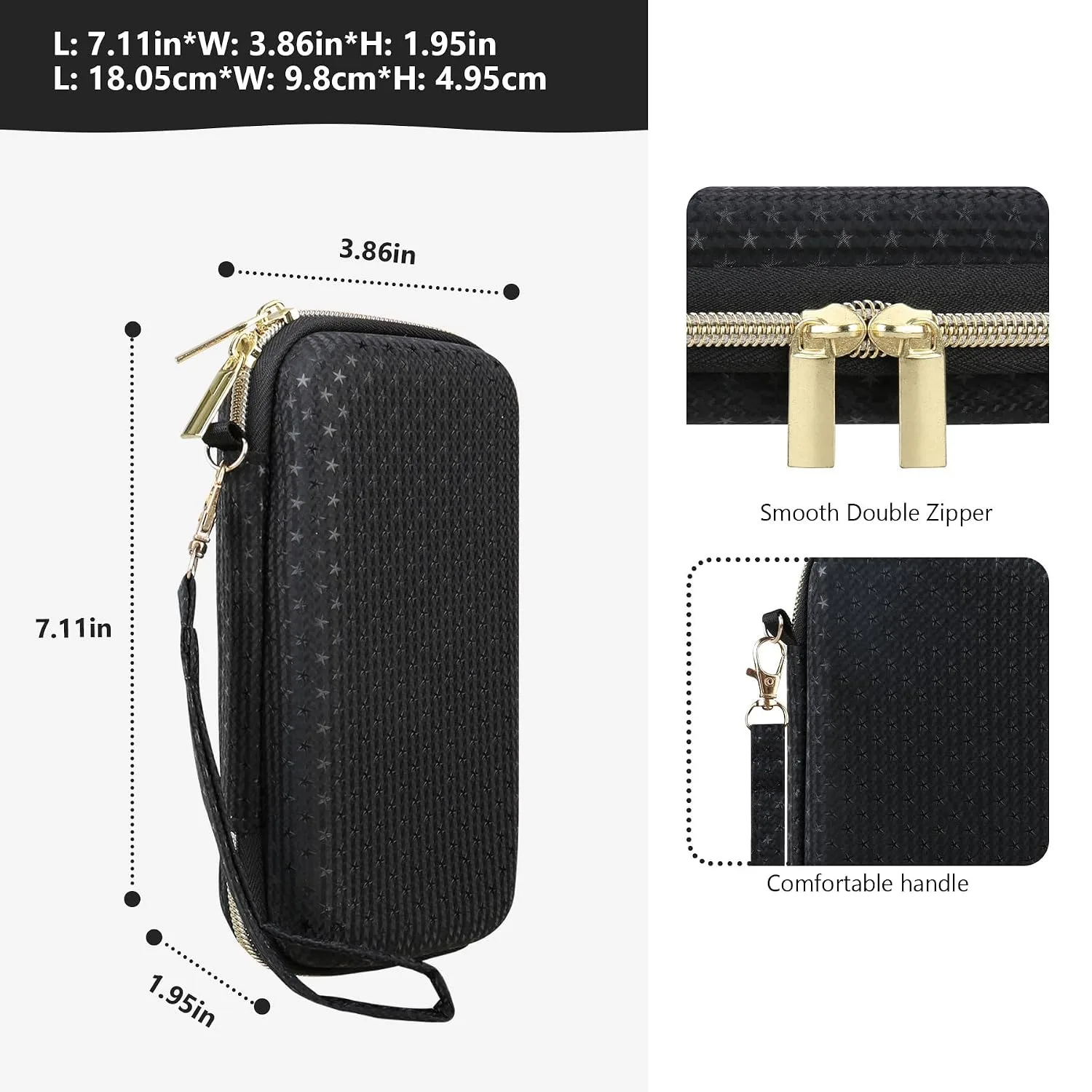 Supmay Hard Carrying Case Compatible with Nintendo DS Lite NDSL, Gameboy Advance Games Storage Holder Travel Bag with Mesh Pocket for USB Charging Cable, Stylus, Earphones, Game Cartridge, Black