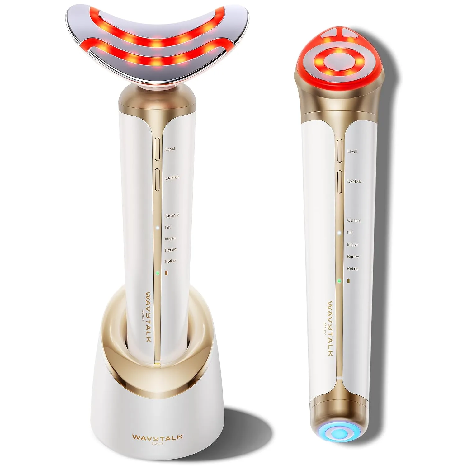 Wavytalk Sculpt Time Microcurrent Facial Device, Red Light Therapy for Face