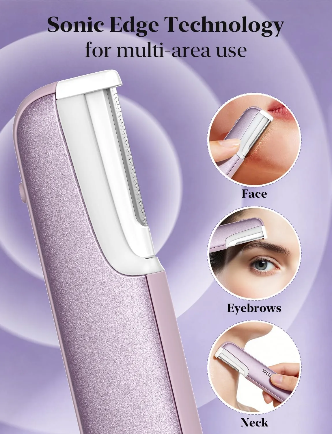 WLU Dermaplane Razor for Women Face, Dermaplaning Tool for Face Pure Purple