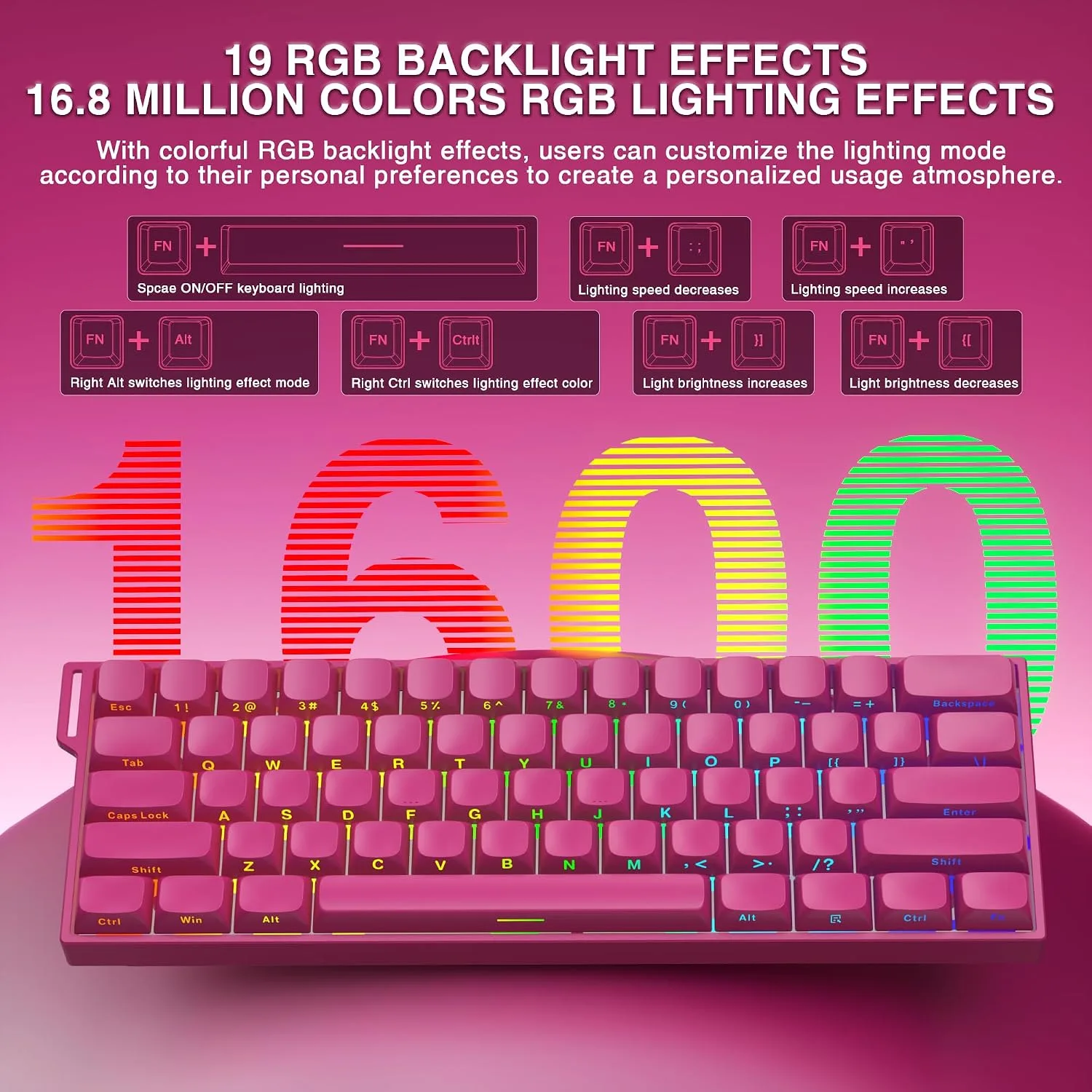 Aula MINI60 HE MAX Wireless Gaming Keyboard 60% Magnetic Switch Keyboard