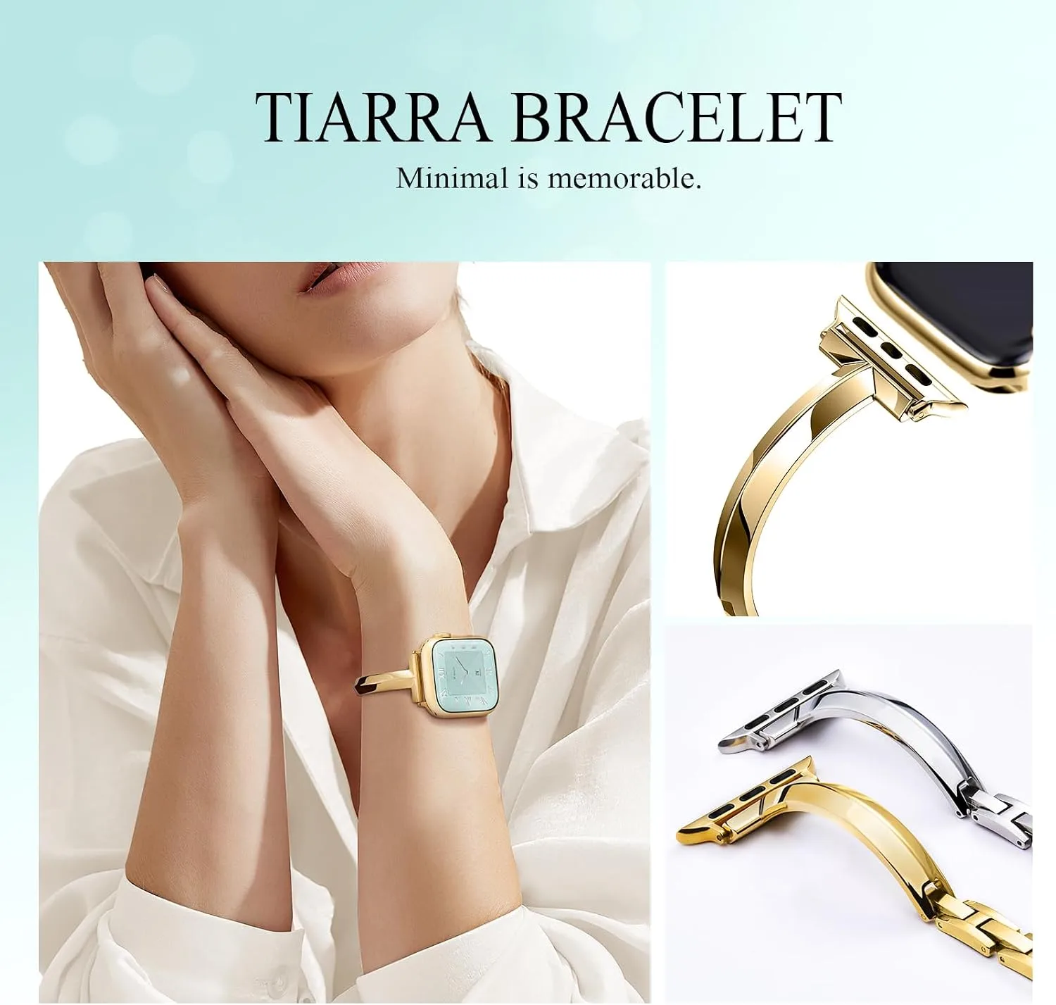 Missair Thin Band Compatible with Apple Watch for Women