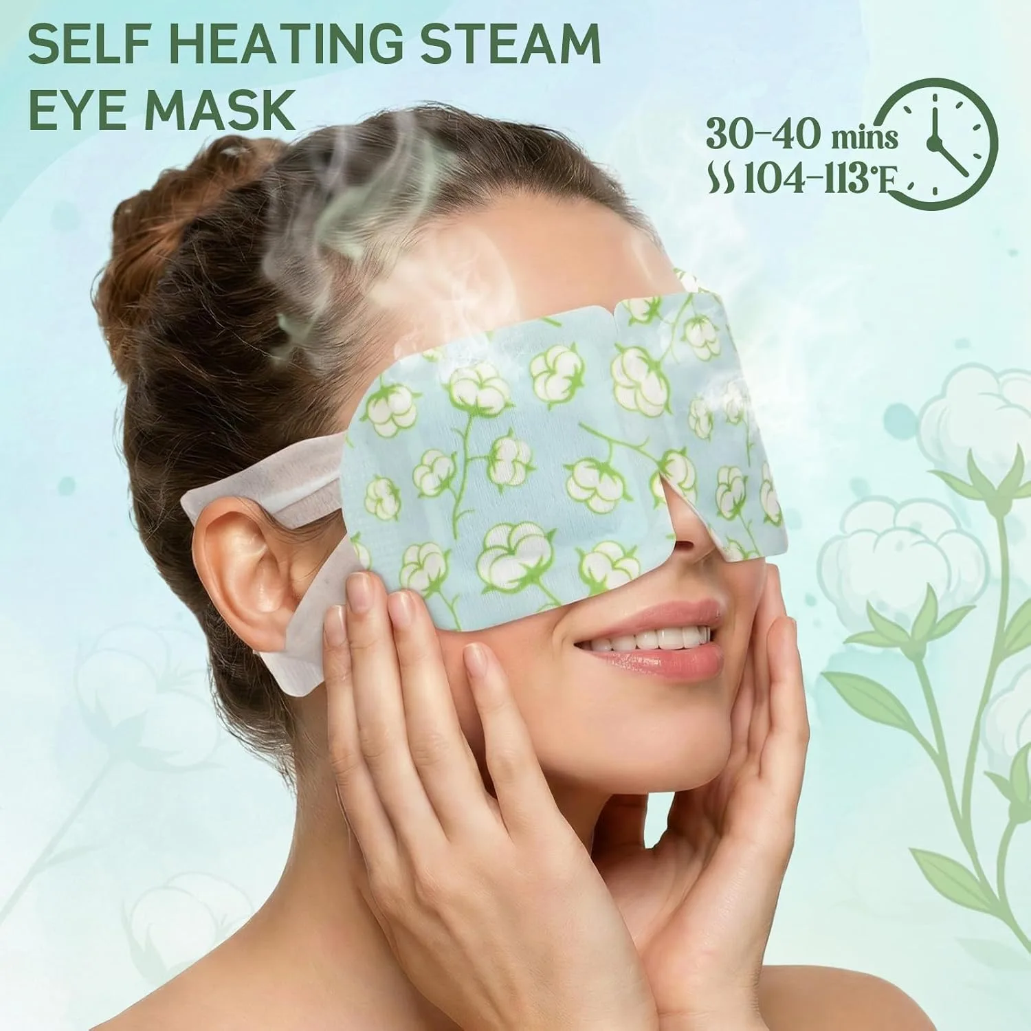100 Pcs Steam Eye Masks for Dry Eyes Bulk Unscented Self Heated