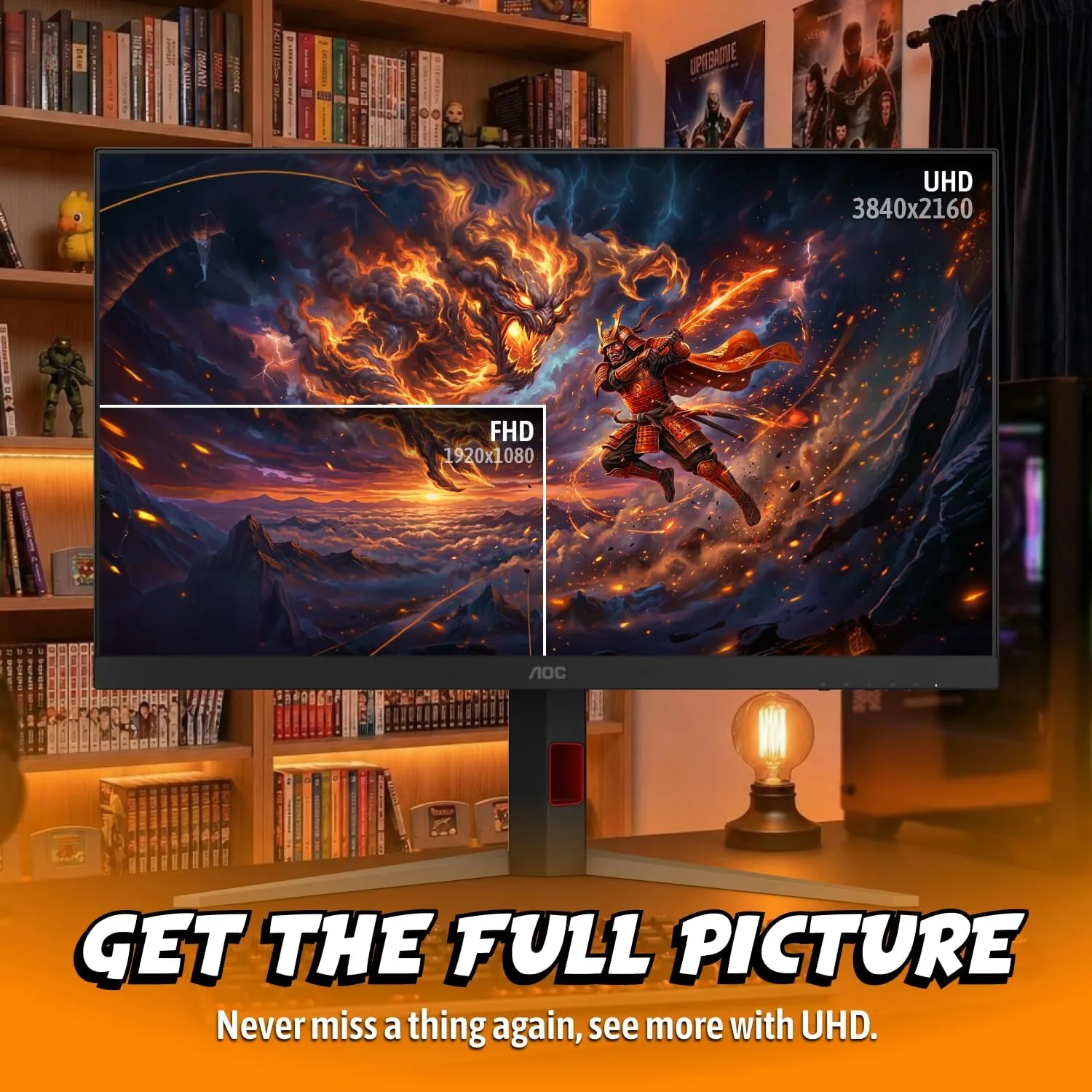 AOC 32" Gaming Monitor 4K Mini-LED 240Hz HDR1000 NVIDIA G-SYNC U32G4ZMN