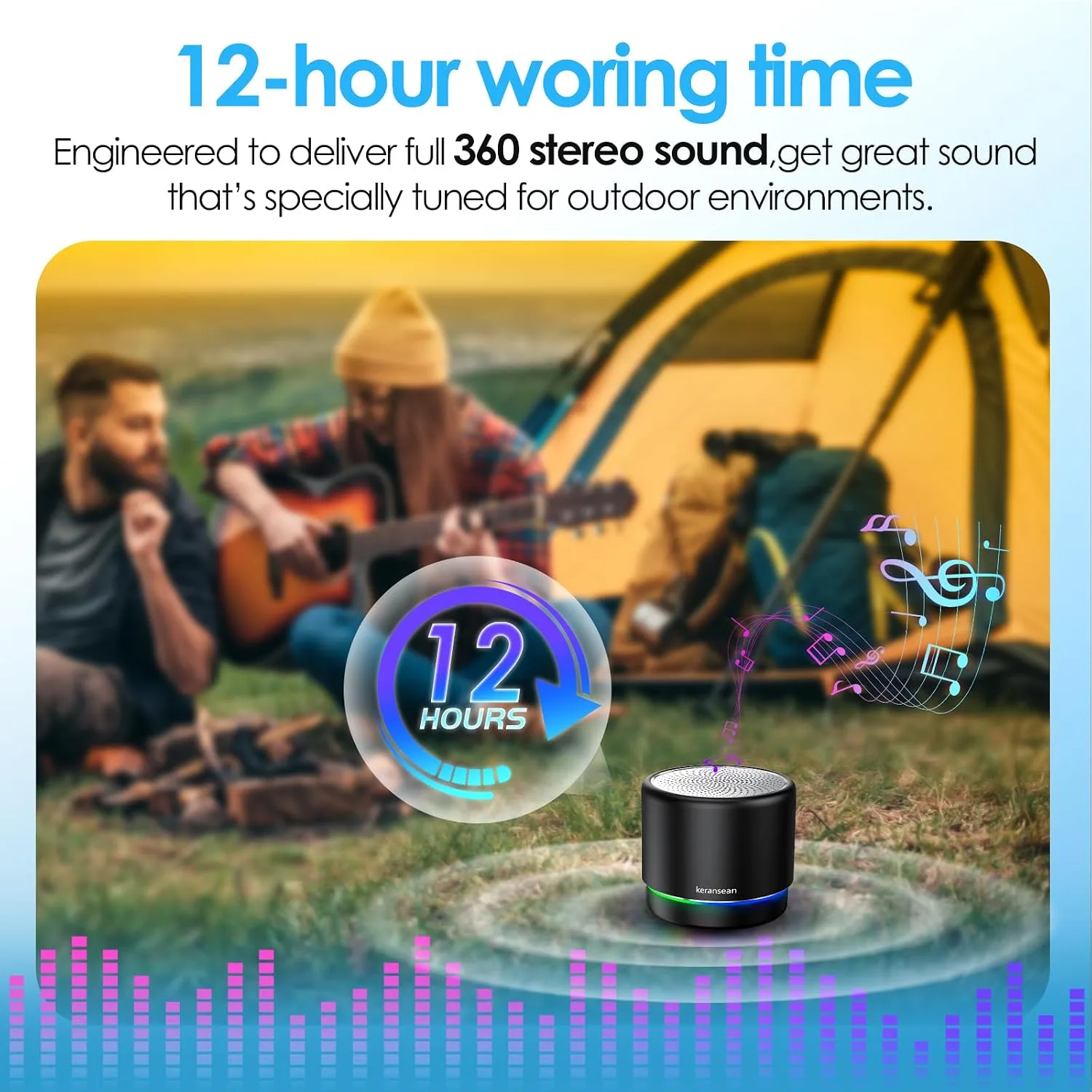 Portable Bluetooth Speaker Case Packed, Mini Speaker, Noise Mic